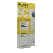 Garnier Super UV Invisible Serum Sunscreen SPF50+ 30ml - غارنييه سوبر يو في سيروم واقي شمس غير مرئي SPF50+ 30 مل