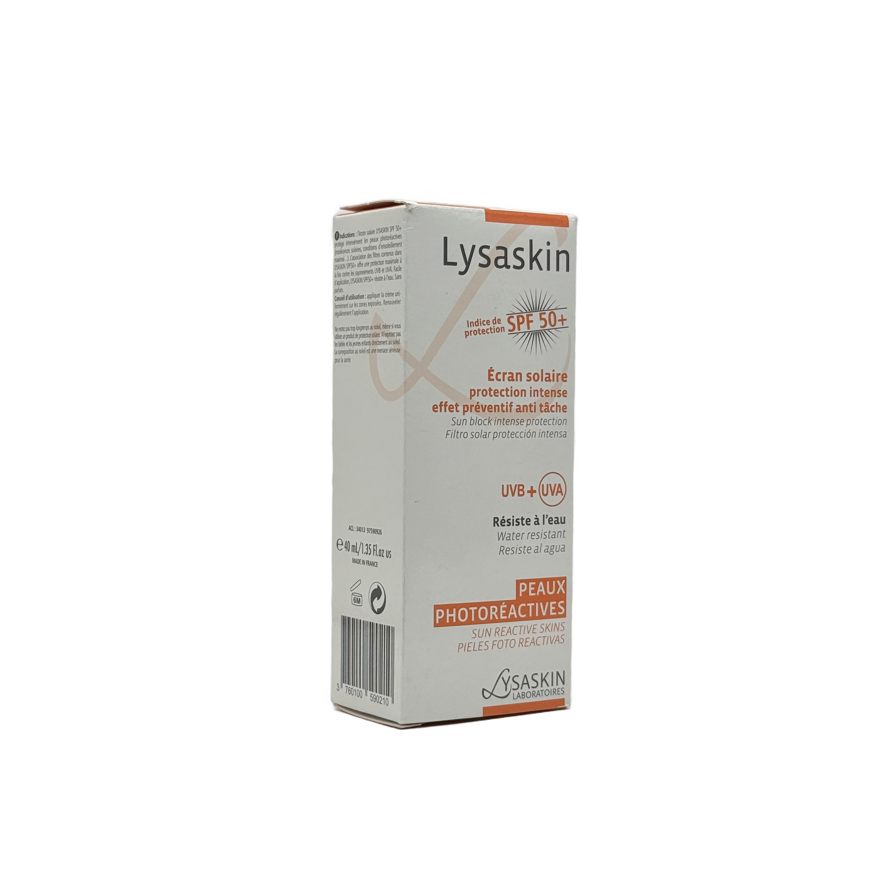 Lysaskin Ecran Solaire SPF50+ Cream 40ml - ليساسكين إكران سولير كريم SPF50+ 40 مل