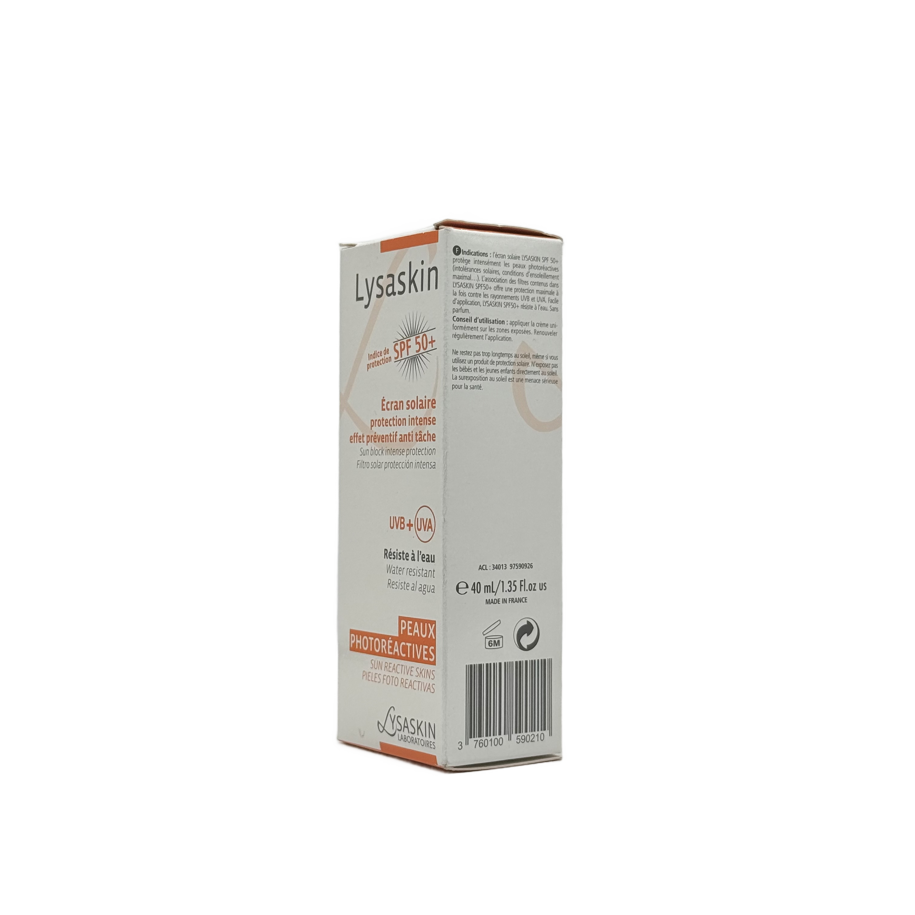 Lysaskin Ecran Solaire SPF50+ Cream 40ml - ليساسكين إكران سولير كريم SPF50+ 40 مل