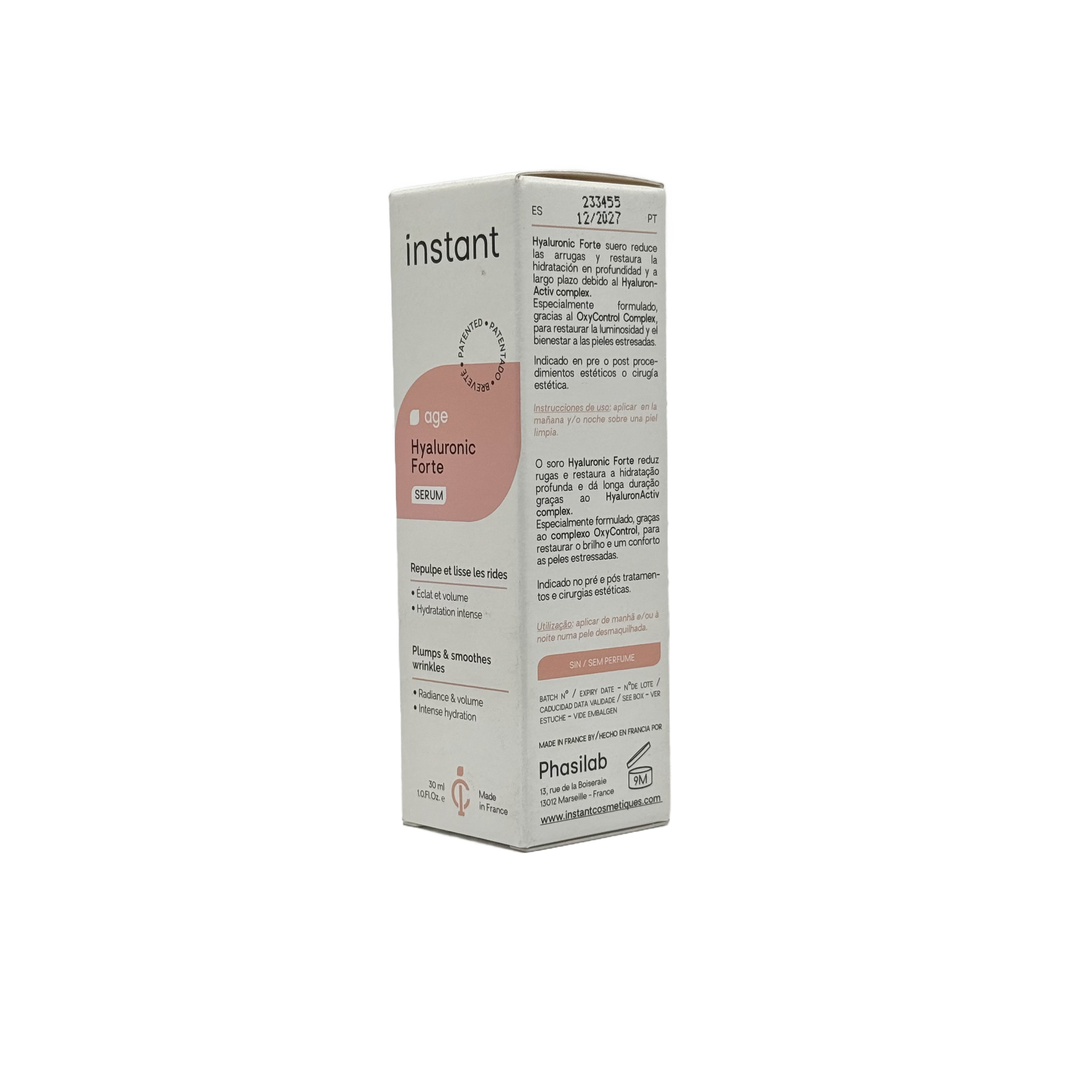 Phasilab Instant Age Hyaluronic Forte Serum 30ml - فاسيلاب إنستانت إيج هيالورونيك فورت سيروم 30مل