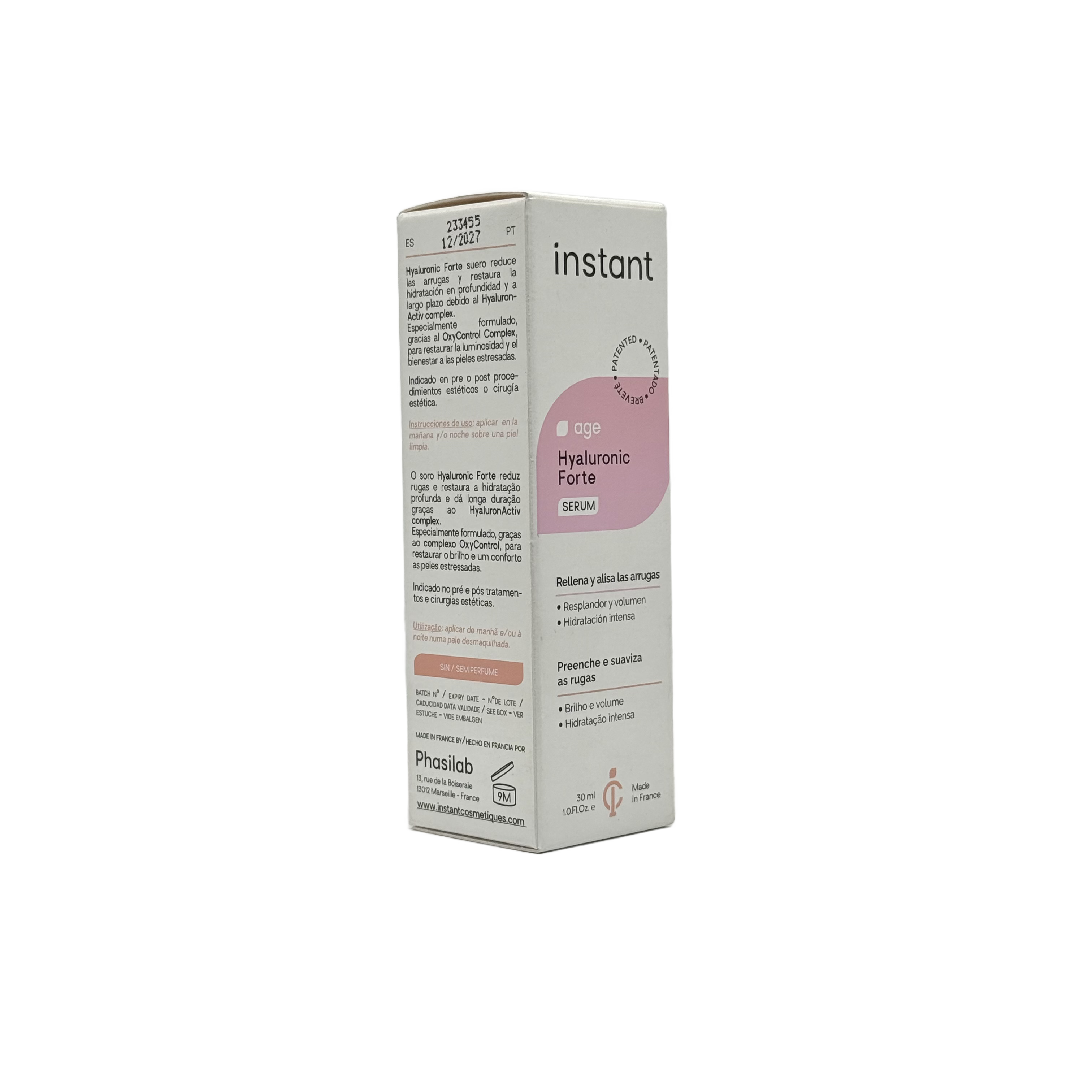 Phasilab Instant Age Hyaluronic Forte Serum 30ml - فاسيلاب إنستانت إيج هيالورونيك فورت سيروم 30مل
