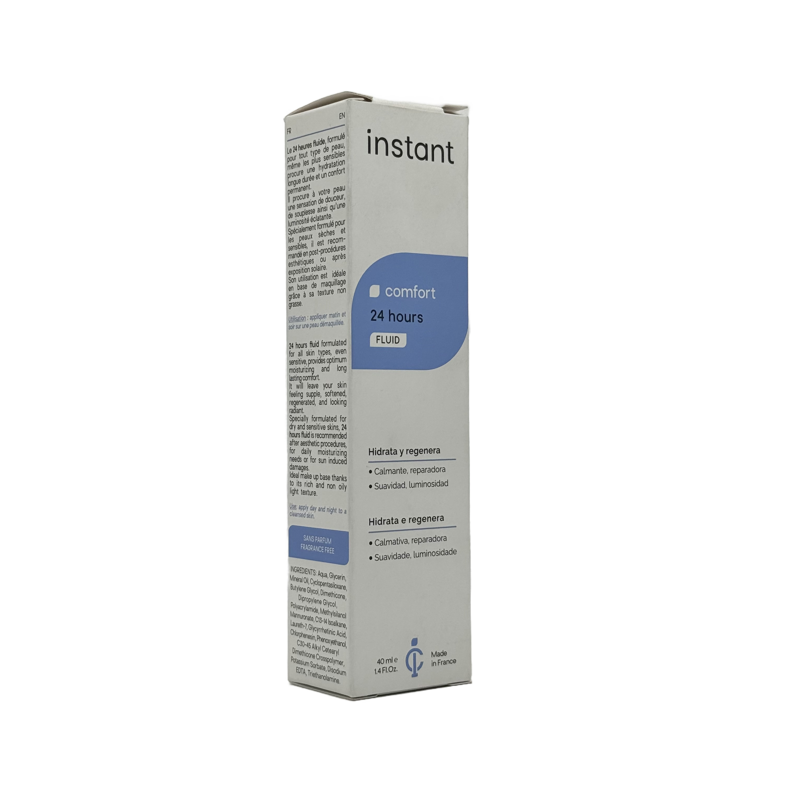 Phasilab Instant Comfort 24H Hydrating Fluid 40ml - فاسيلاب إنستانت كومفورت 24 ساعة فلويد مرطب 40مل
