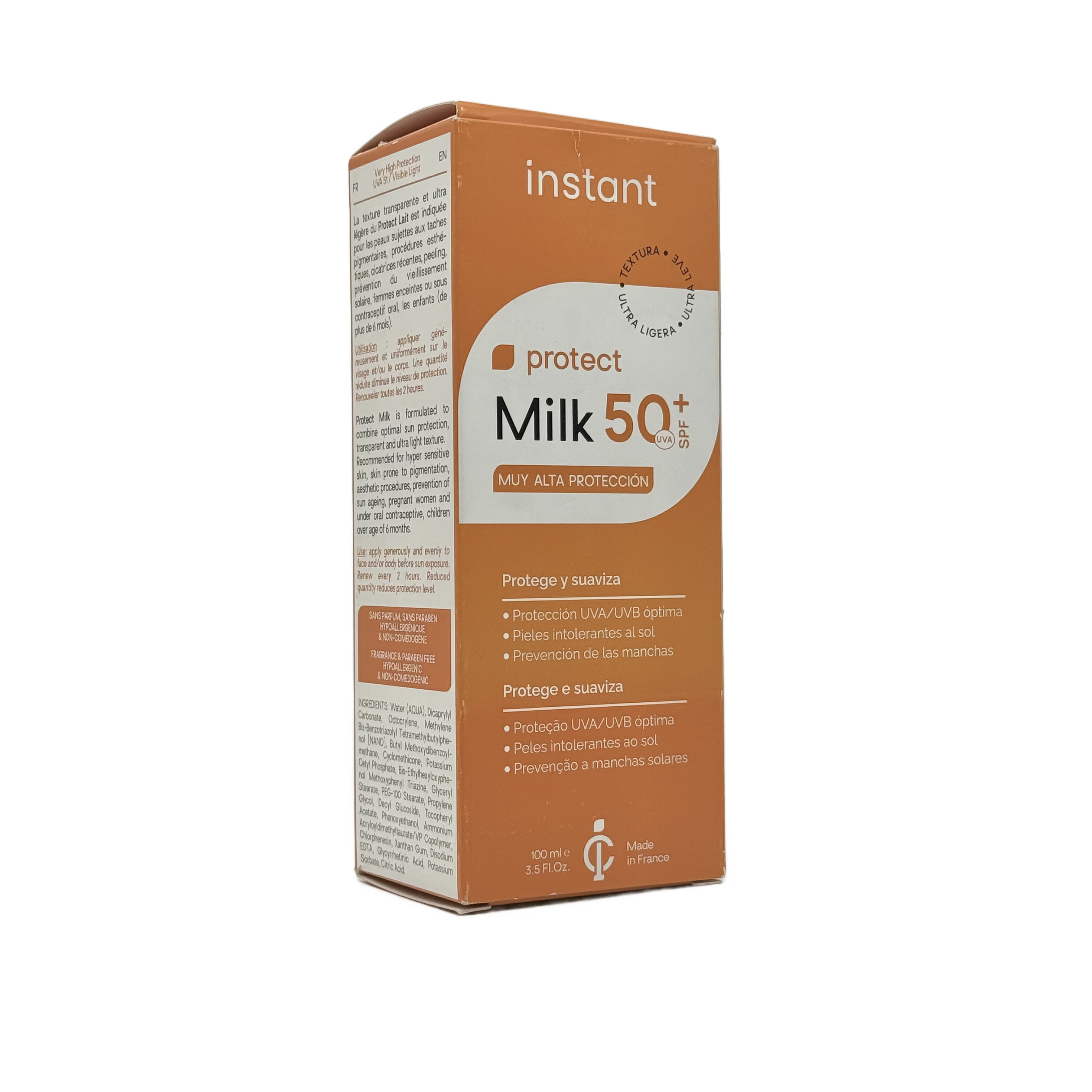 Phasilab Instant Protect Spf 50+ Sunblock Milk 100ml - فاسيلاب إنستانت بروتكت SPF 50+ صن بلوك ميلك 100مل