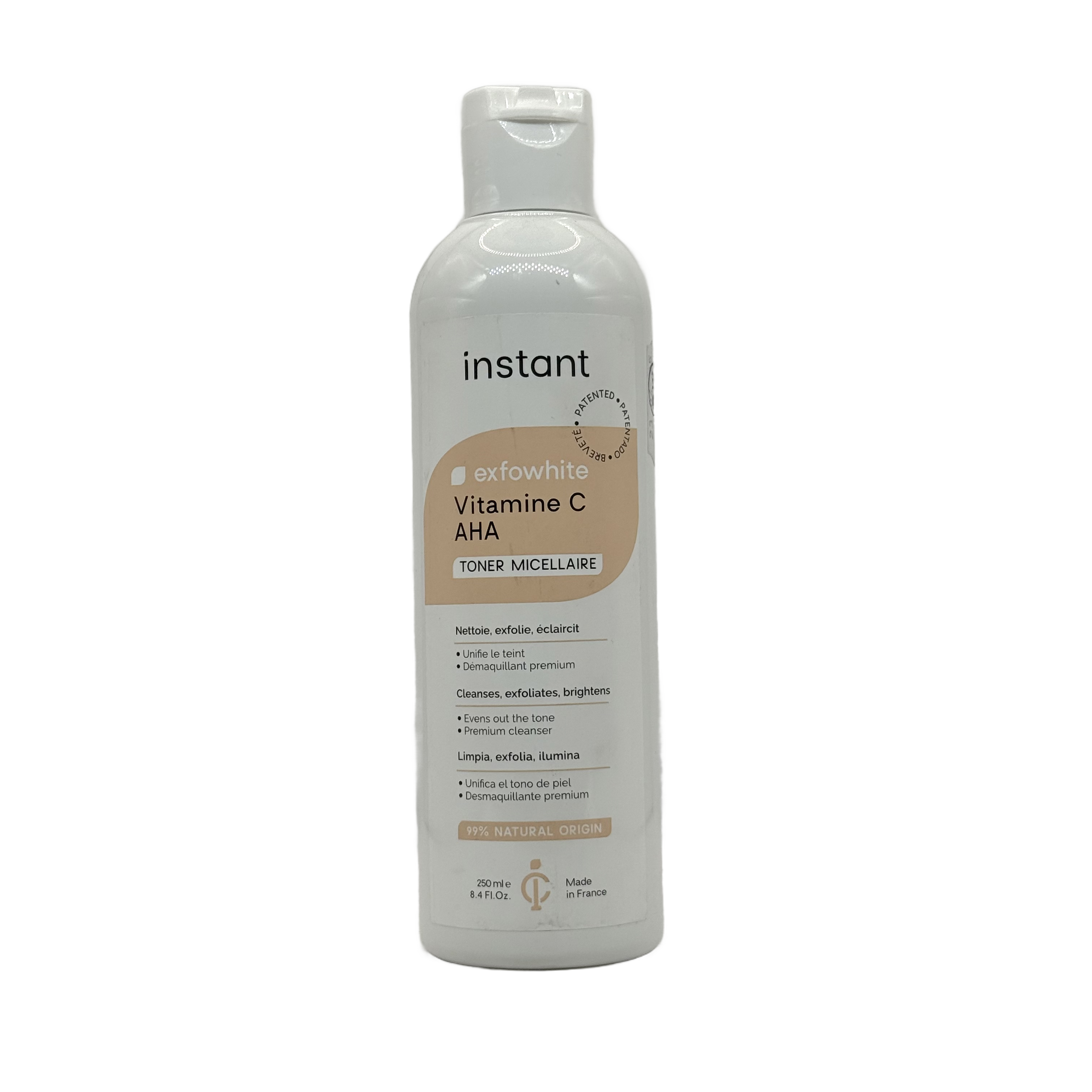 Phasilab Exfowhite Vitamin C AHA Toner Micellare 250 ml - فاسيلاب إكسفوايت فيتامين سي أحماض ألفا هيدروكسي تونر ميسيلار 250مل