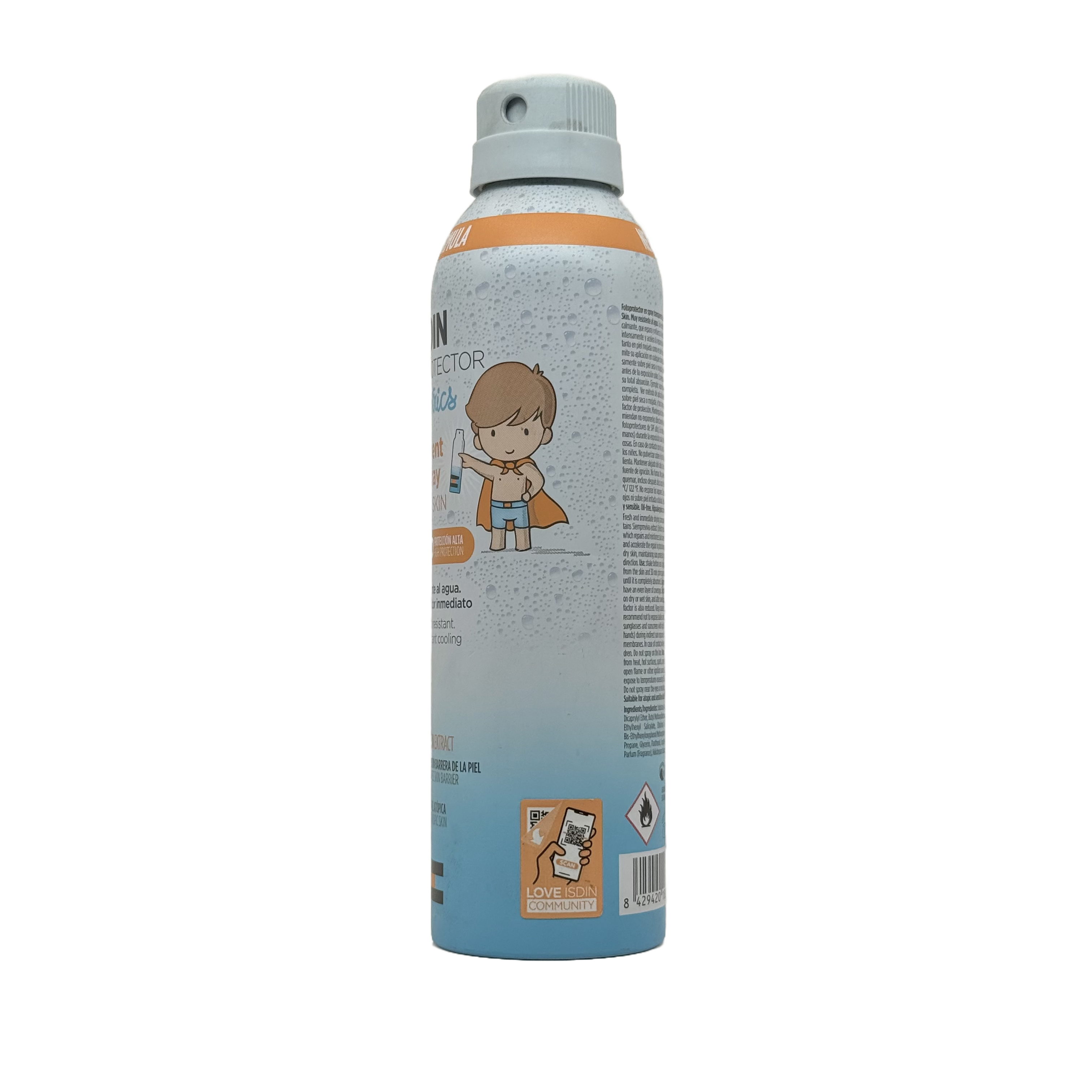 ISDIN Fotoprotector Transparent Spray Wet Skin Pediatrics SPF 50 250ml - إيزدين فوتوبروتيكتور بخاخ شفاف للأطفال ويـت سكن SPF 50 250مل