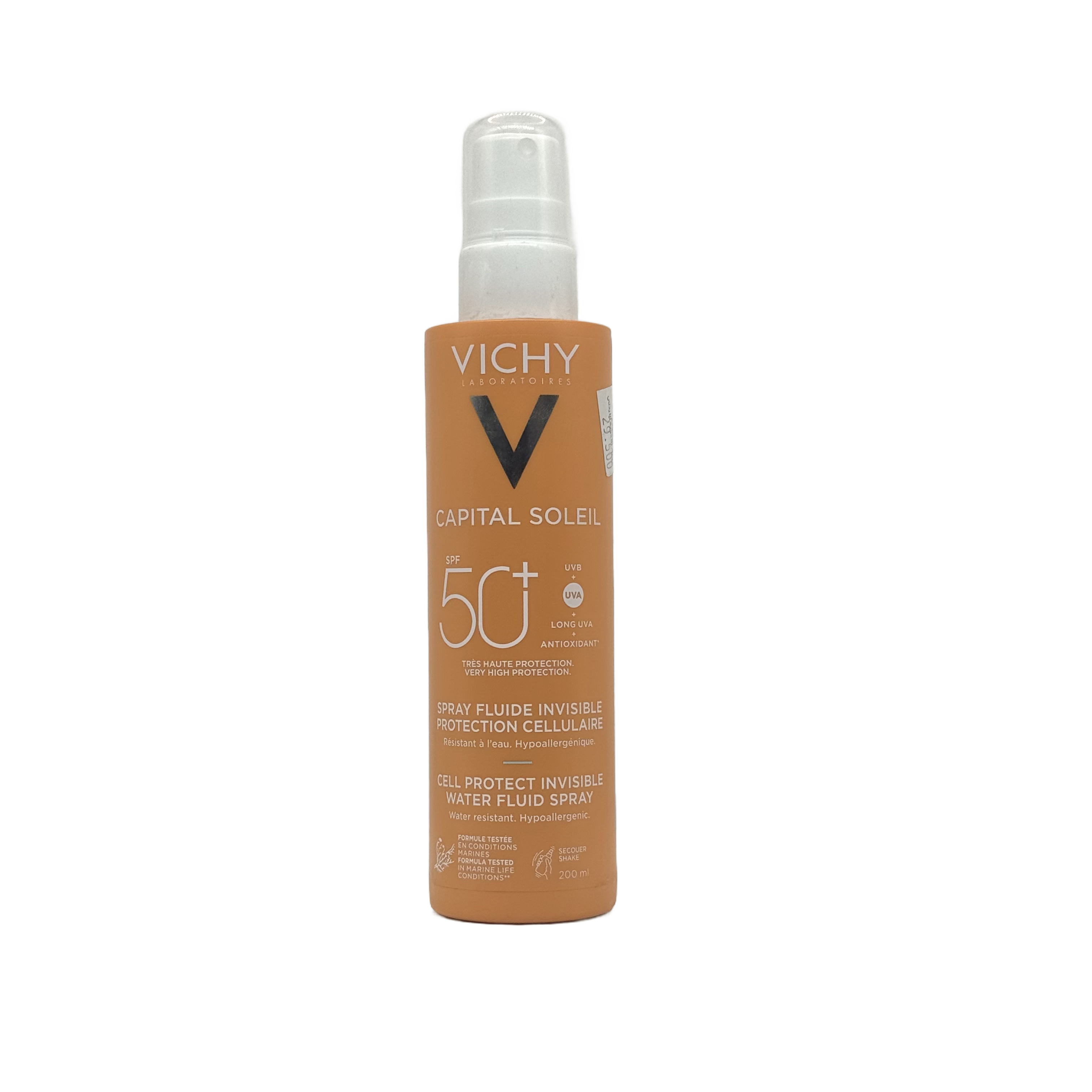Vichy Capital Soleil Capital Soleil Cell Protect Water Fluid Spray SPF 50+ 200ml - فيشي كابيتال سولي كابيتال سولي سيل بروتكت ووتر فلويد سبراي SPF 50+ 200مل