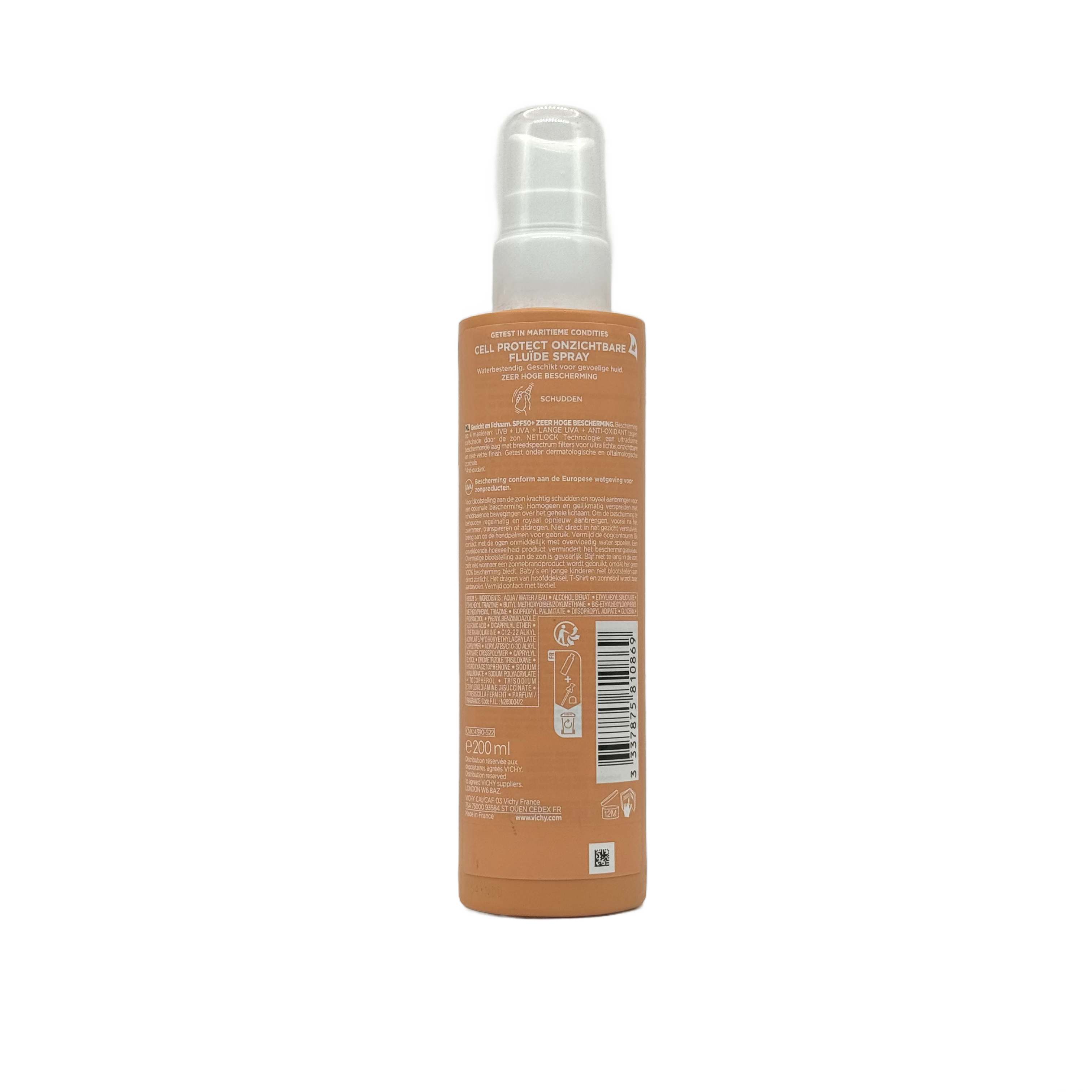 Vichy Capital Soleil Capital Soleil Cell Protect Water Fluid Spray SPF 50+ 200ml - فيشي كابيتال سولي كابيتال سولي سيل بروتكت ووتر فلويد سبراي SPF 50+ 200مل