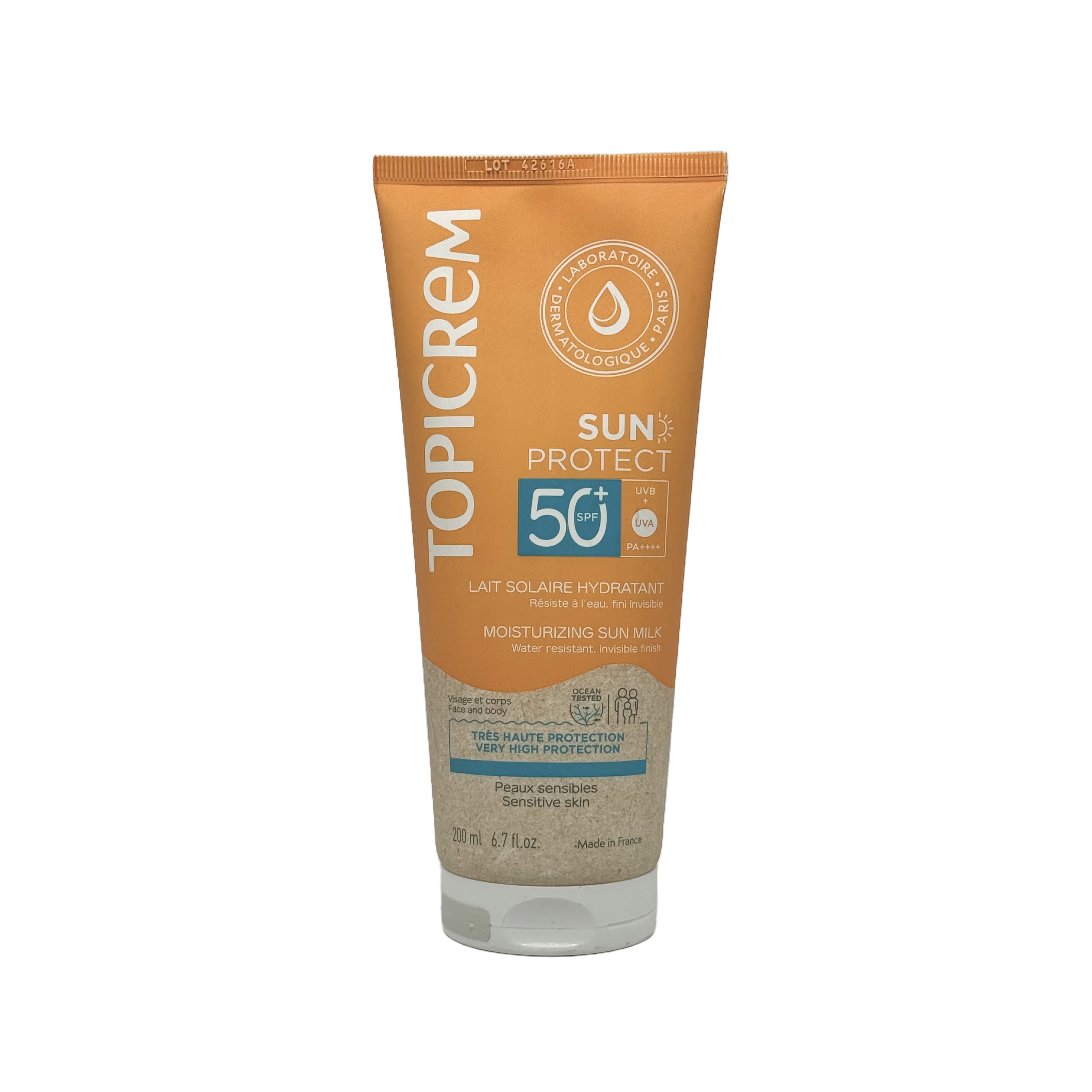 Topicrem SUN PROTECT MOISTURIZING SUN MILK SPF50+ 200ml - توبيكريم صن بروتكت مرطب صن ميلك SPF50+ 200مل