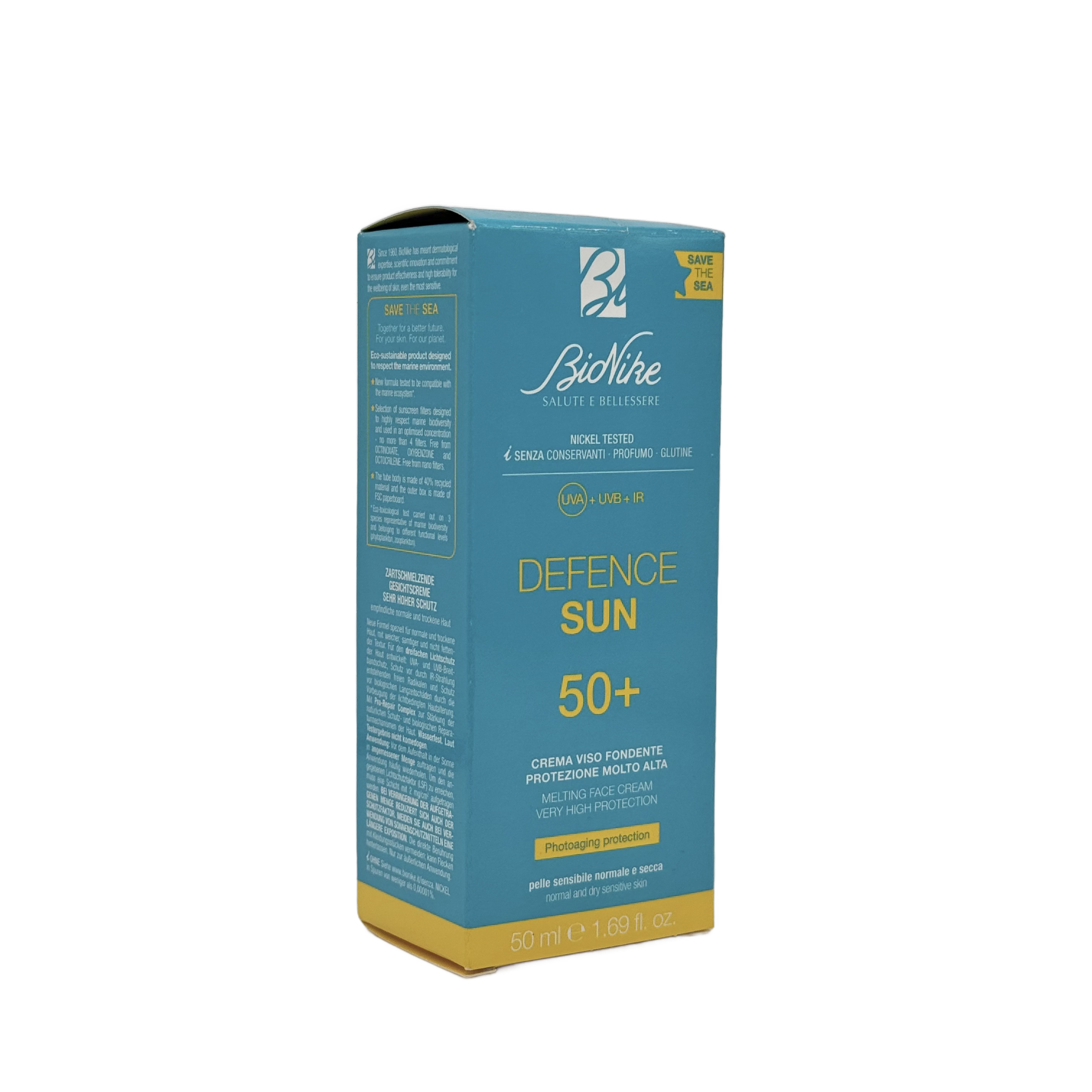 BioNike Defence Sun Melting Face Cream SPF 50+ 50ml - بايونايك ديفينس صن ميلتينغ فيس كريم SPF 50+ 50مل
