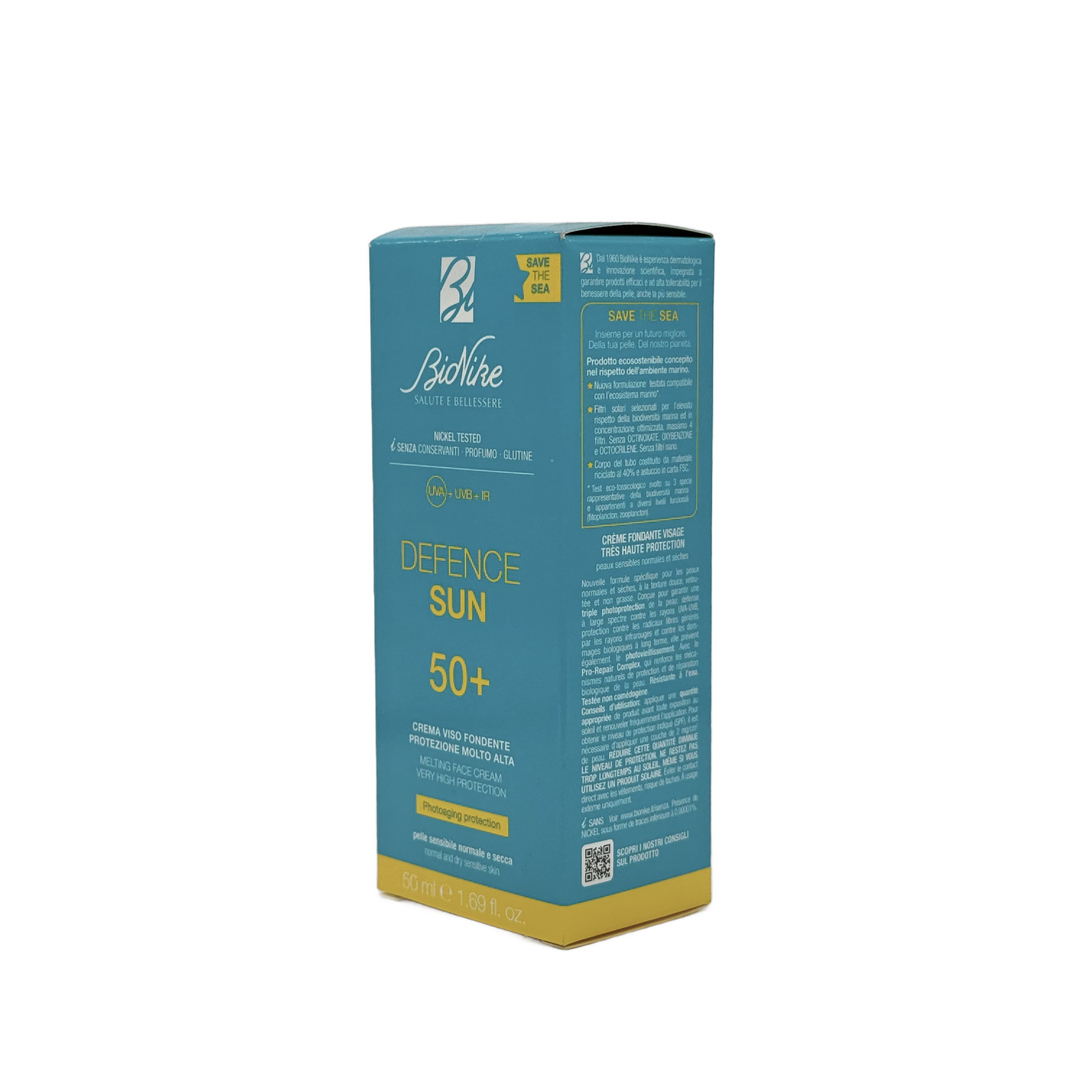 BioNike Defence Sun Melting Face Cream SPF 50+ 50ml - بايونايك ديفينس صن ميلتينغ فيس كريم SPF 50+ 50مل