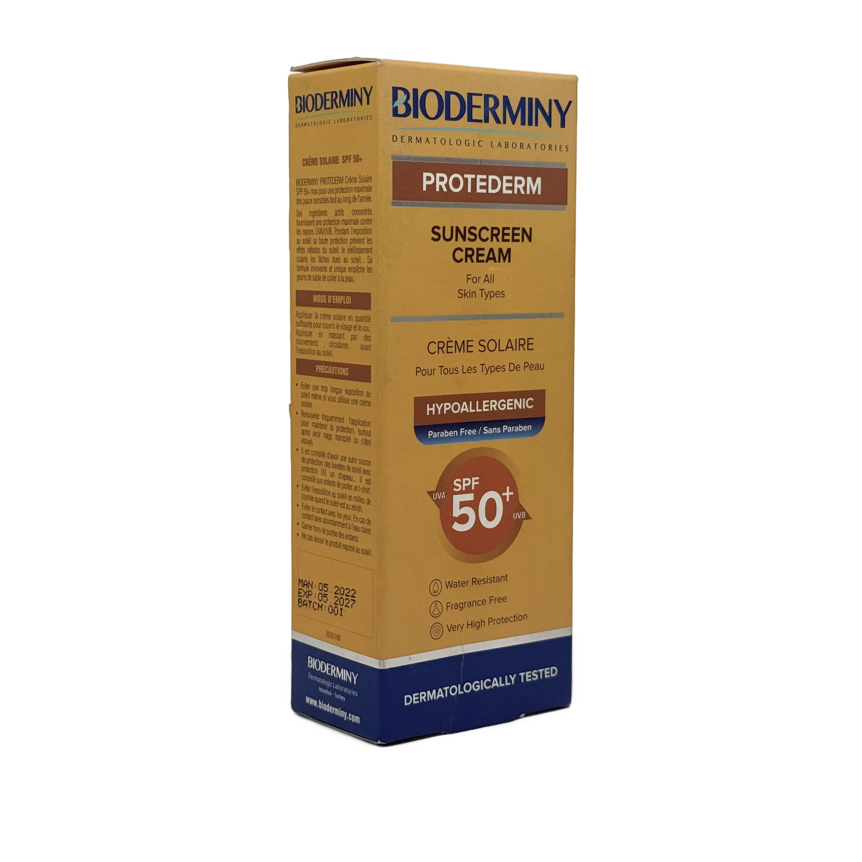 BIODERMINY PROTEDERM SUNSCREEN CREAM SPF 50+ 50ml - بيوديرميني بروتيديرم كريم واقي شمس SPF 50+ 50مل