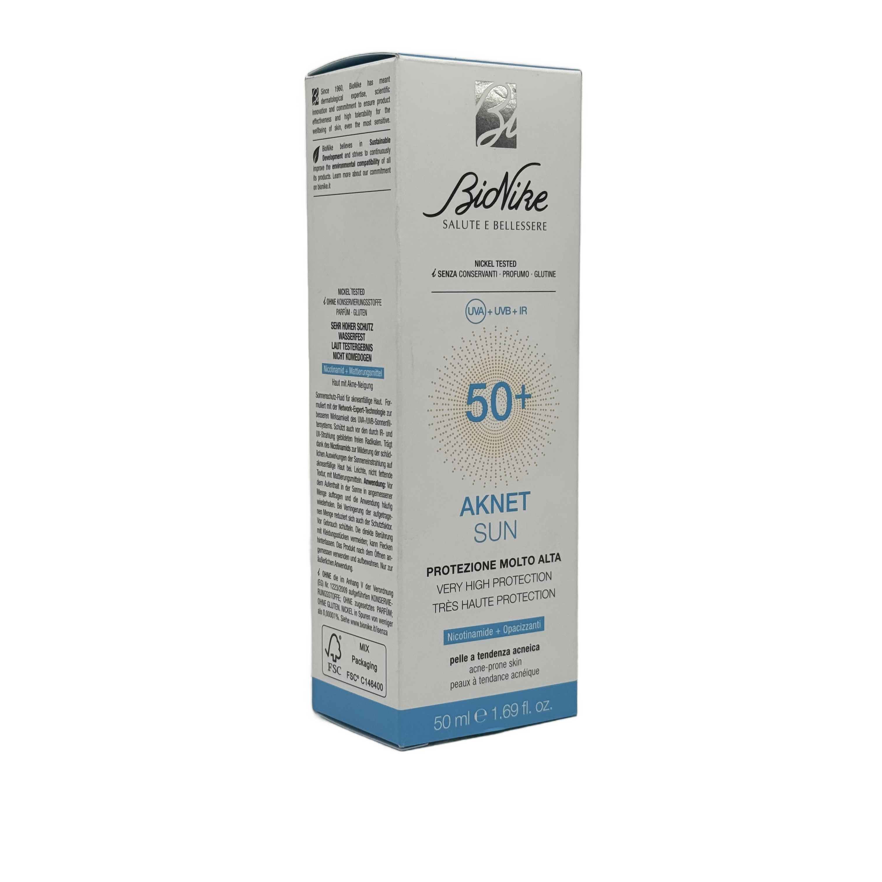 bionike aknet sun spf50+ 50ml - بايونايك أكنِت صن SPF50+ 50مل