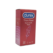 Durex Feel Thin 12 Condom Large - واقي ذكري ديوركس فيل ثين 12 قطعة مقاس كبير