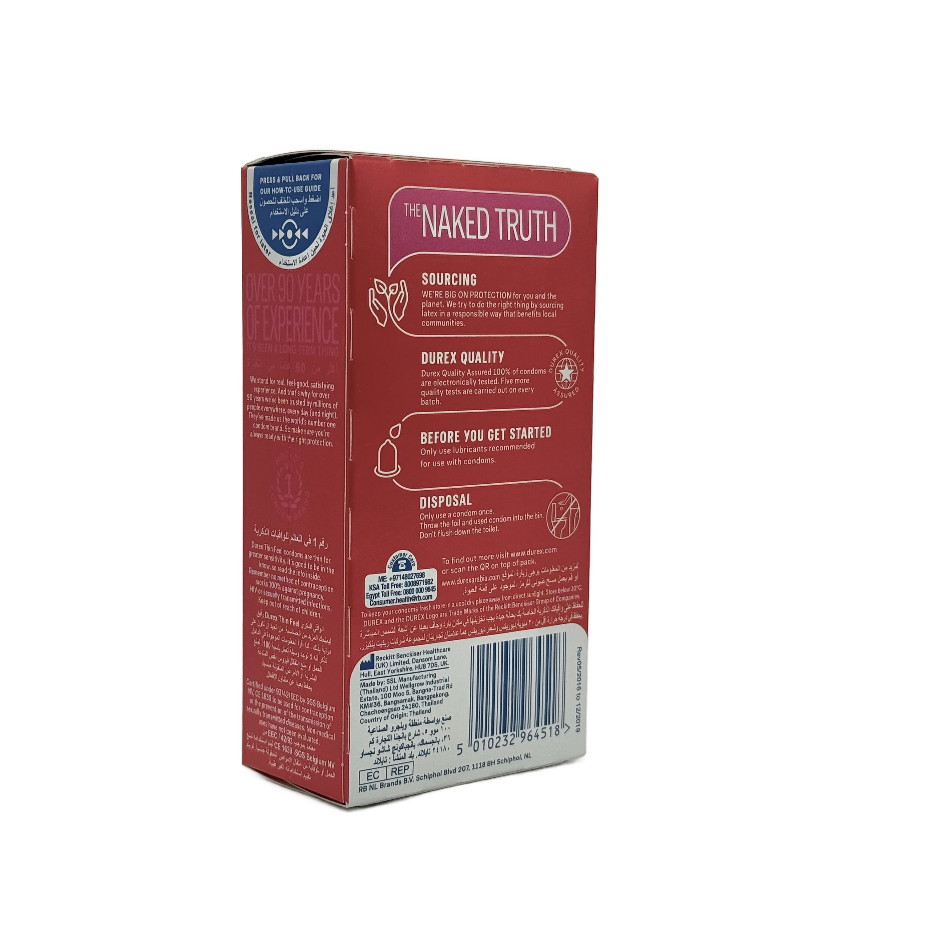 Durex Feel Thin 12 Condom Large - واقي ذكري ديوركس فيل ثين 12 قطعة مقاس كبير