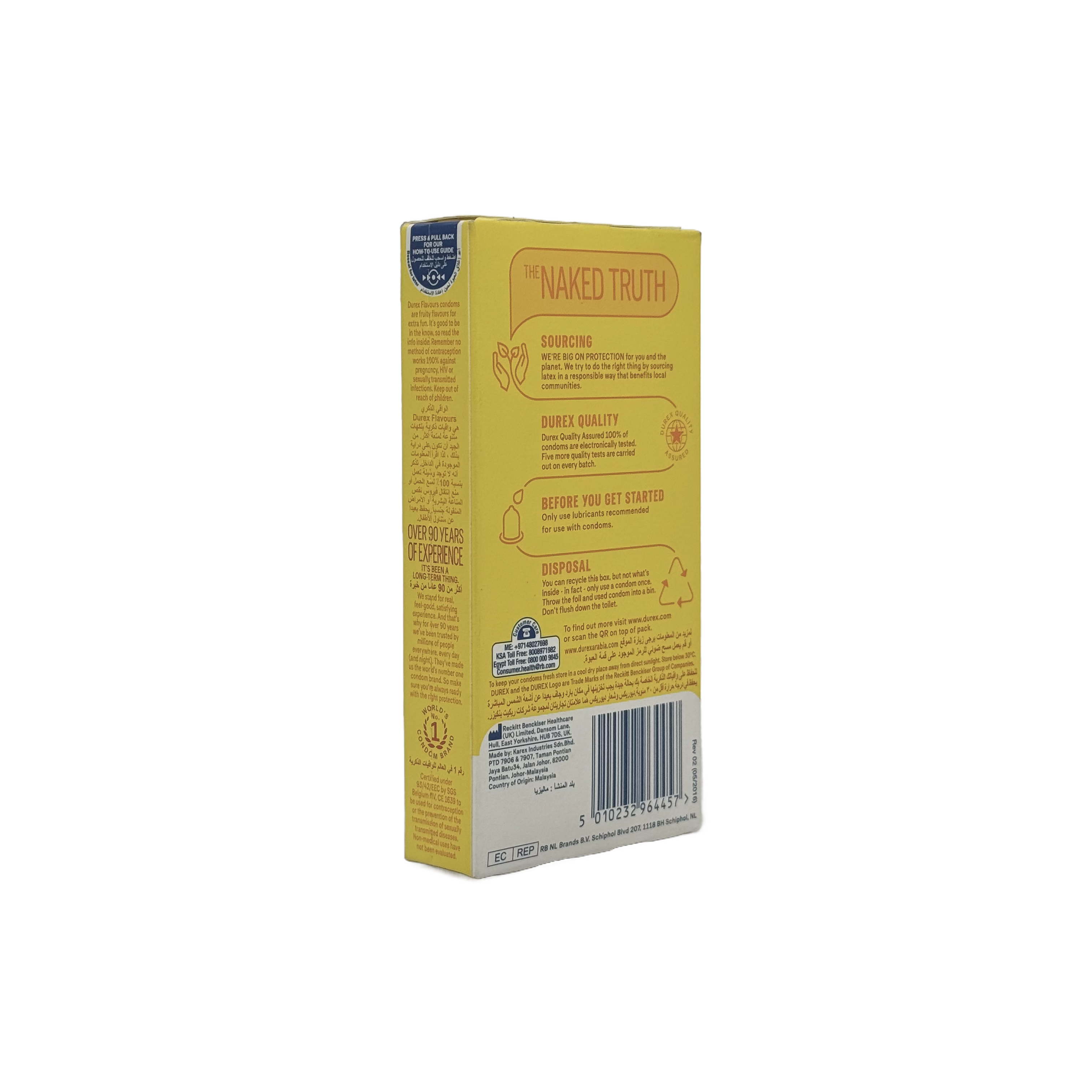 Durex Flavour Condom 6 Pack Large - واقي ذكري ديوركس نكهات 6 قطع مقاس كبير