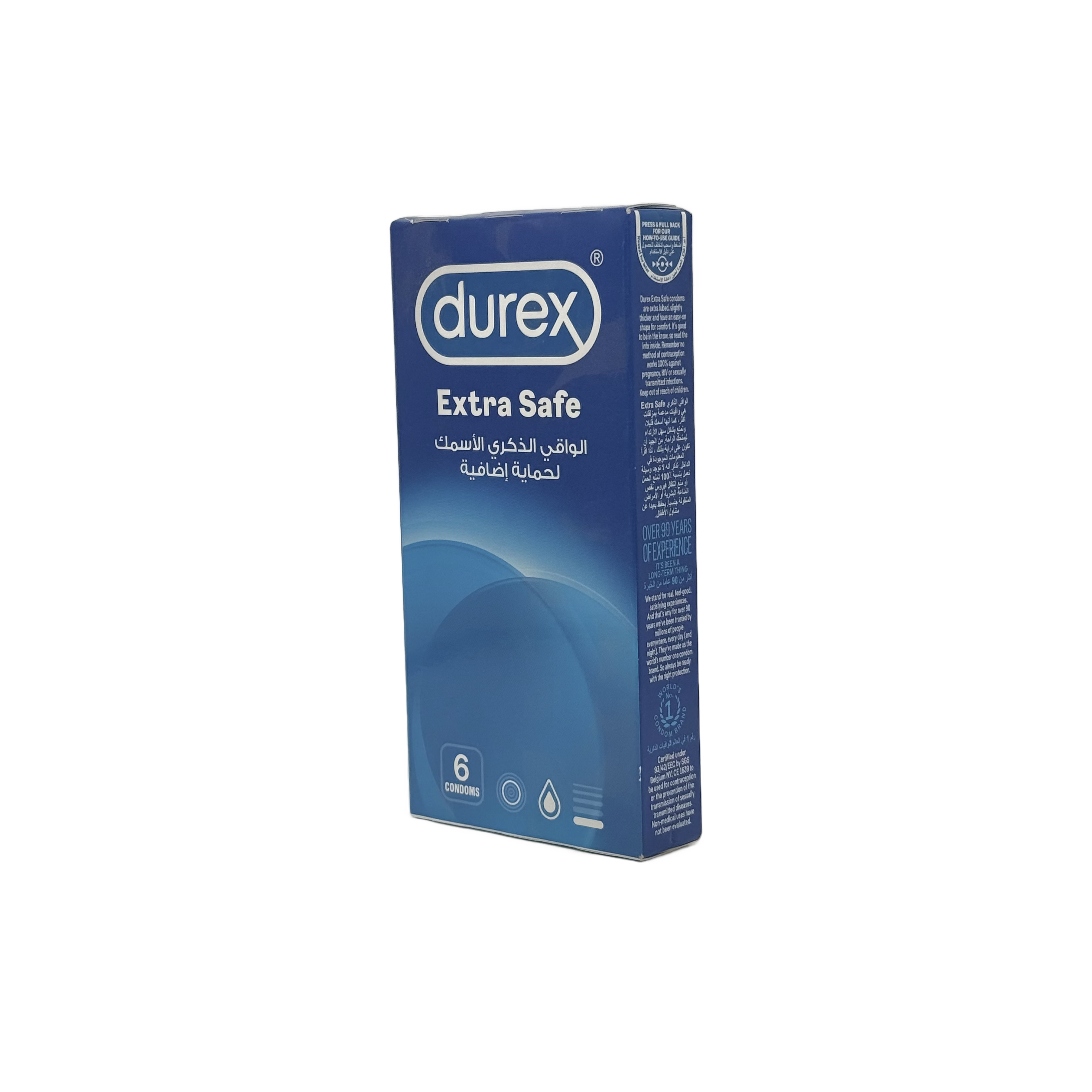Durex Extra Safe 6 Condom Large - واقي ذكري ديوركس اكسترا سيف 6 قطع مقاس كبير