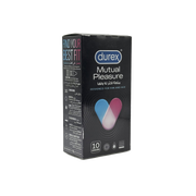 Durex Mutual Pleasure 10 Condom Large - واقي ذكري ديوركس ميوتشوال بليجر 10 قطع مقاس كبير