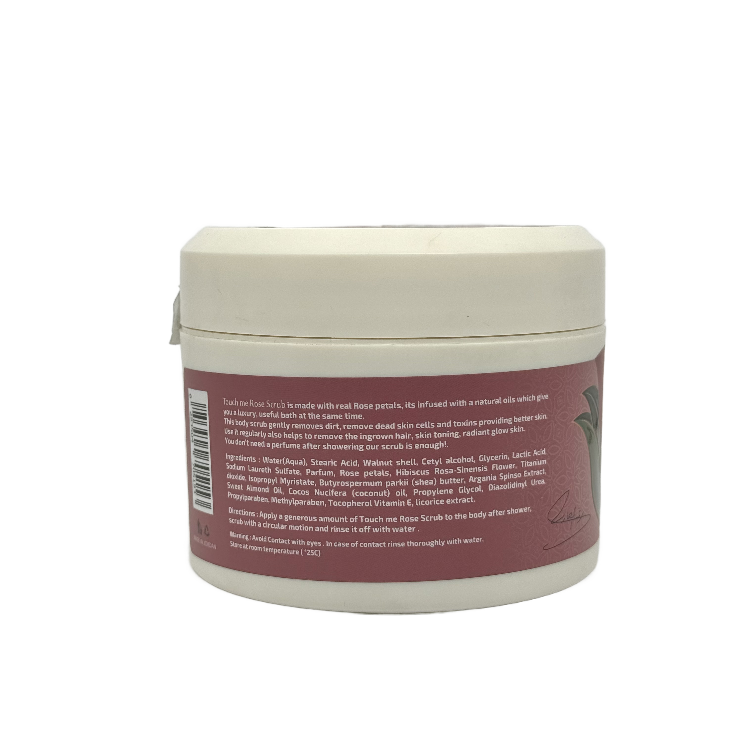 Raghad Organics Touch Me Rose Scrub 500ml - مقشر رغد اورجانيكس تاتش مي بالورد 500 مل