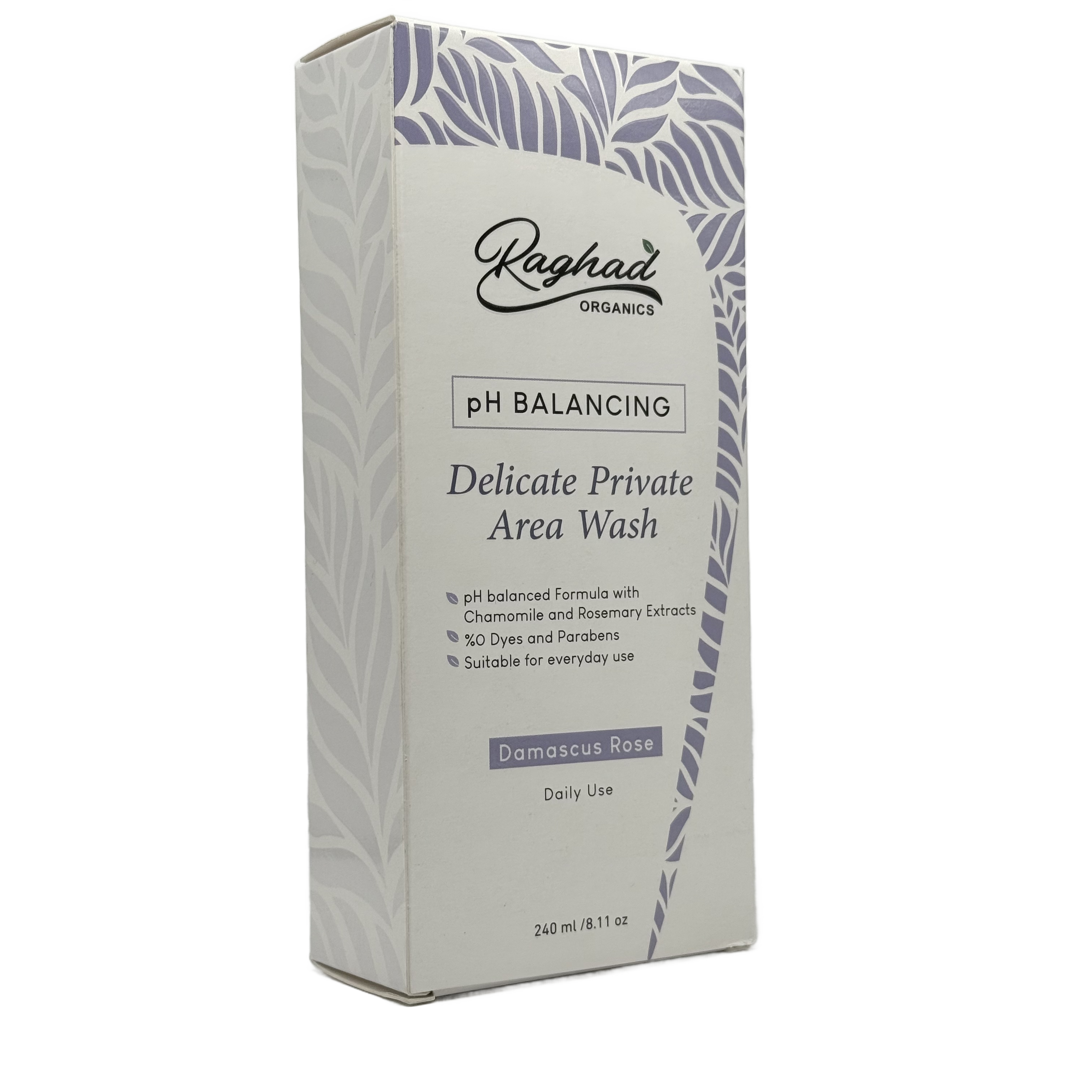 Raghad Organics Delicate Private Area Wash Damascus Rose 240 ml - غسول رغد اورجانيكس للمناطق الحساسة ورد دمشقي 240 مل