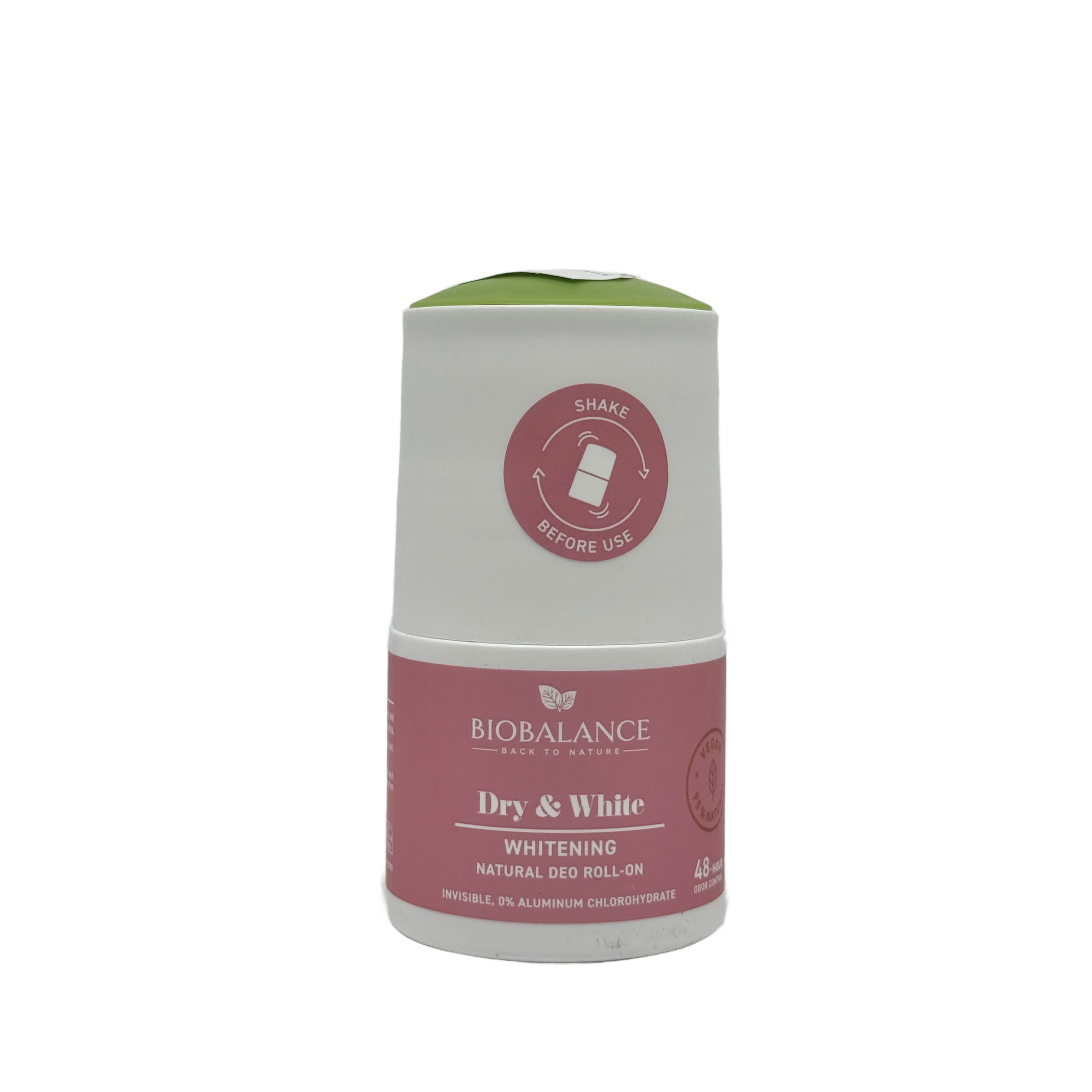 Bio Balance Dry And White Whitening Deo Roll On 48H 50ml - مزيل عرق بيو بالانس دراي اند وايت للتفتيح رول اون 48 ساعة 50 مل