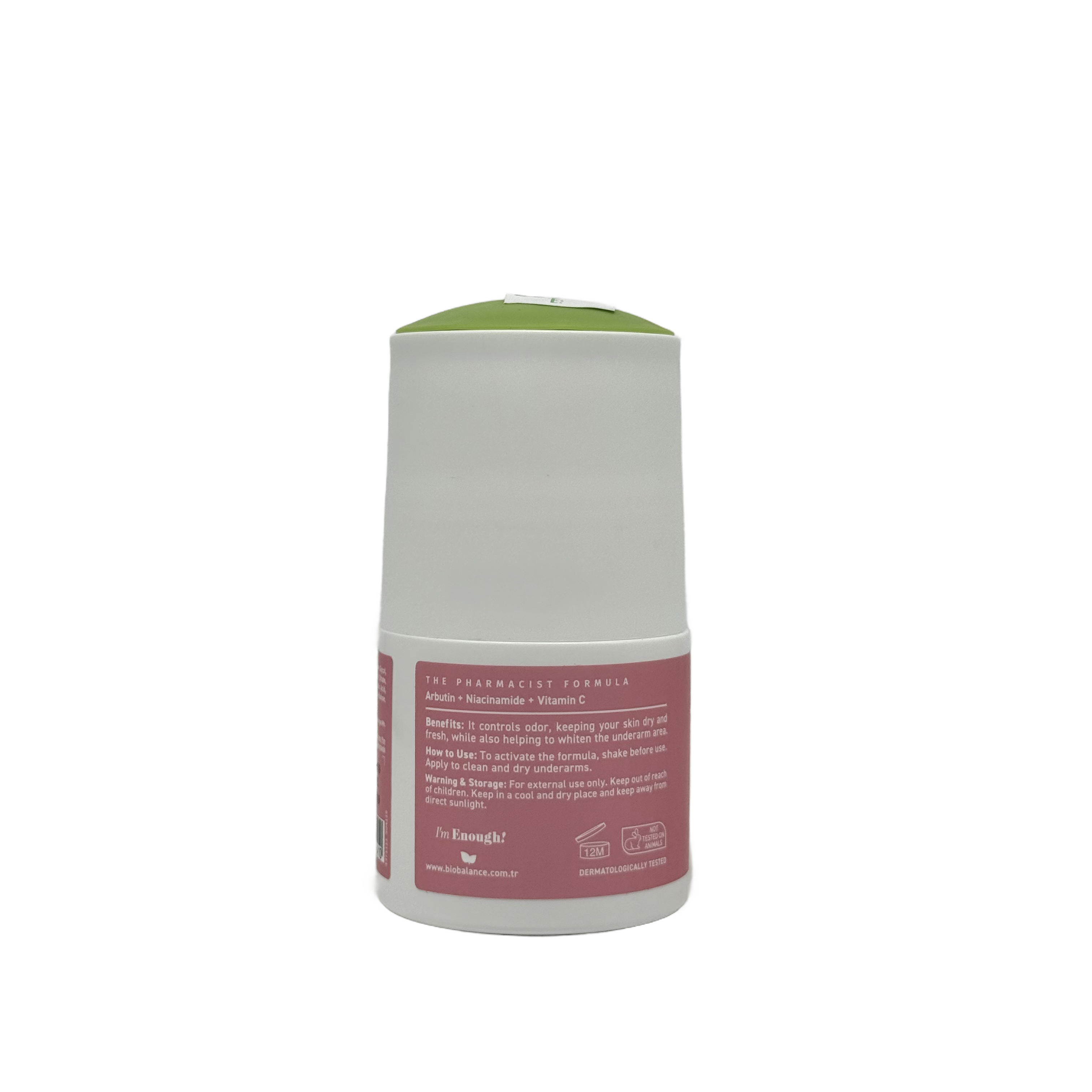 Bio Balance Dry And White Whitening Deo Roll On 48H 50ml - مزيل عرق بيو بالانس دراي اند وايت للتفتيح رول اون 48 ساعة 50 مل