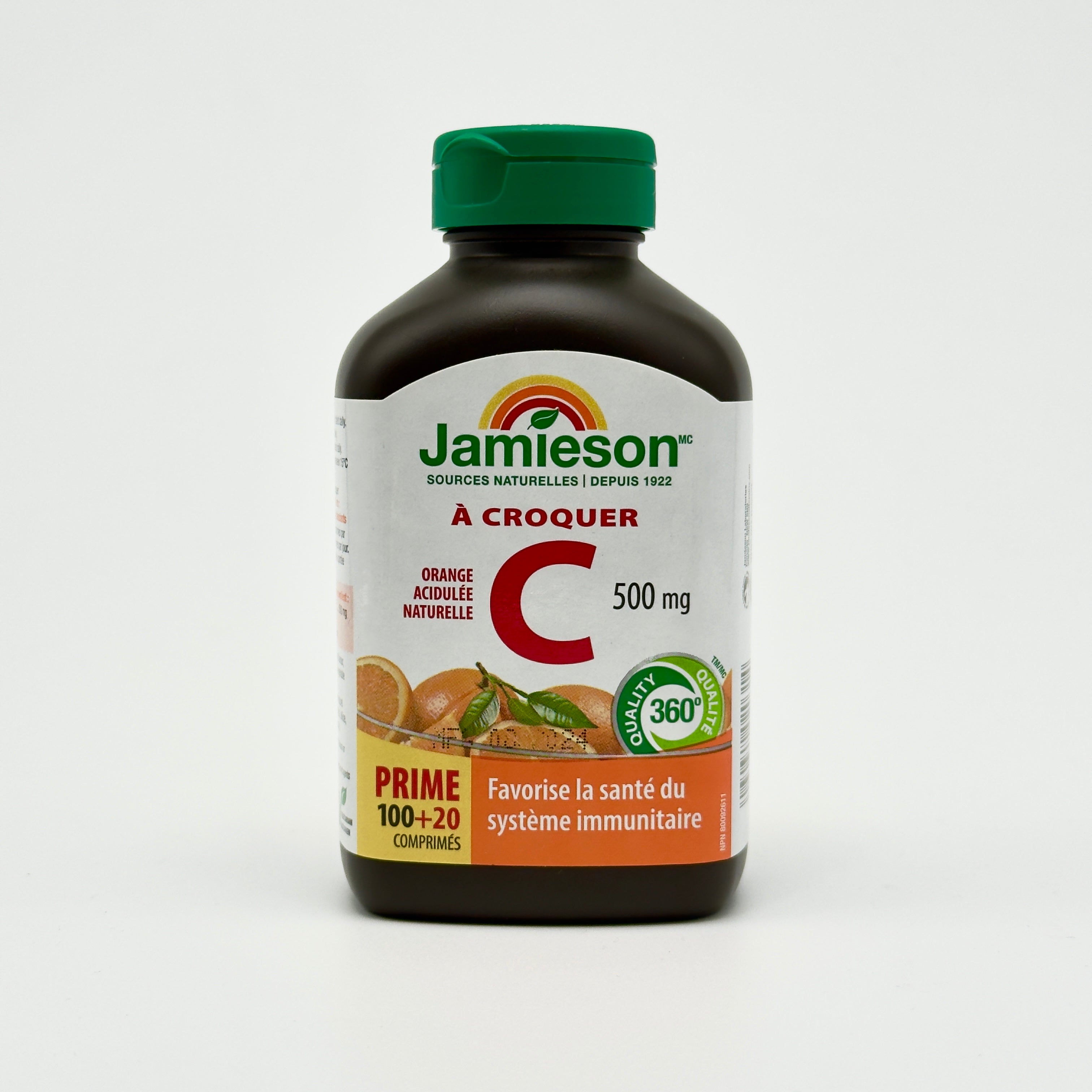 Jamieson Vitamin C Chewable 500mg - 120 Tablets