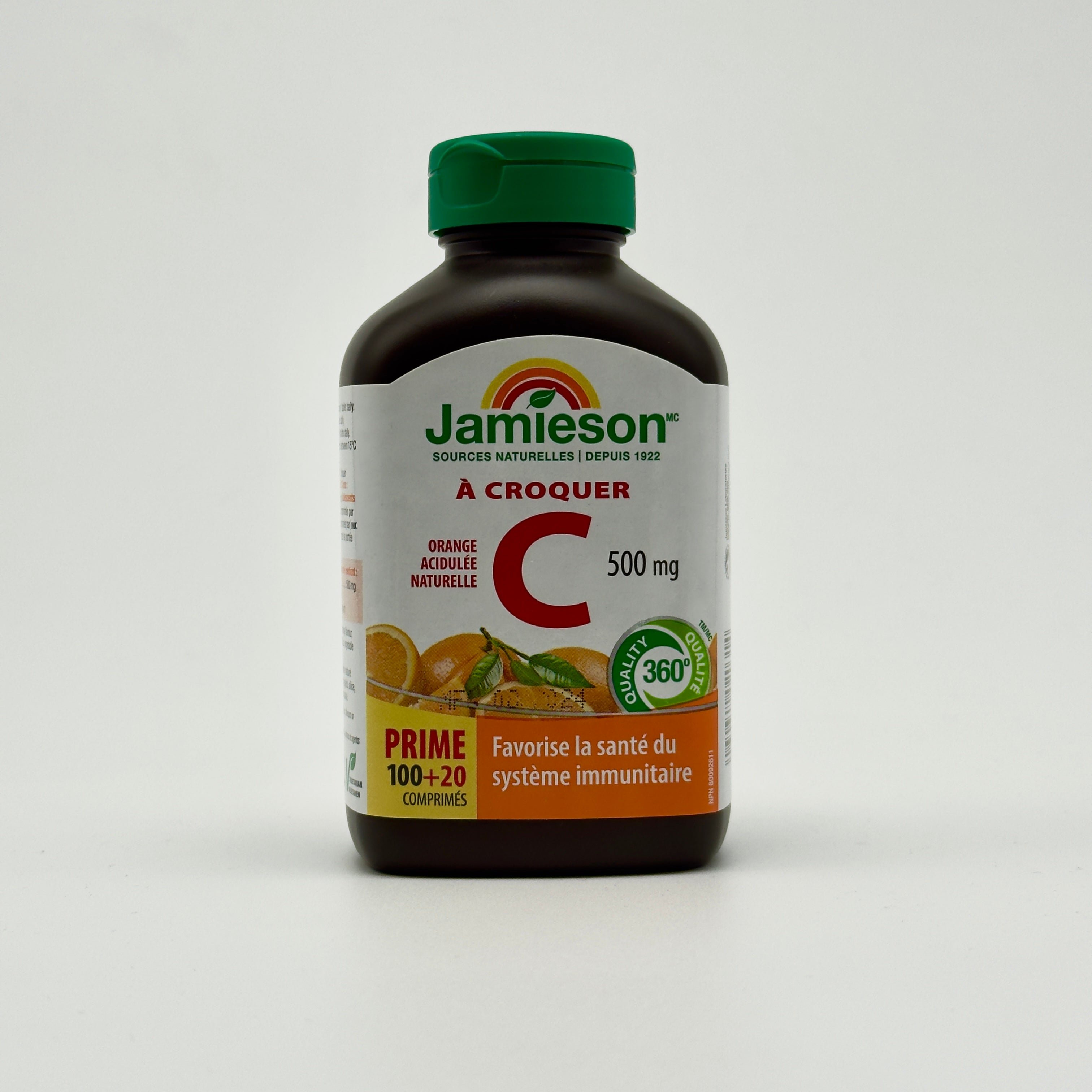 Jamieson Vitamin C Chewable 500mg - 120 Tablets