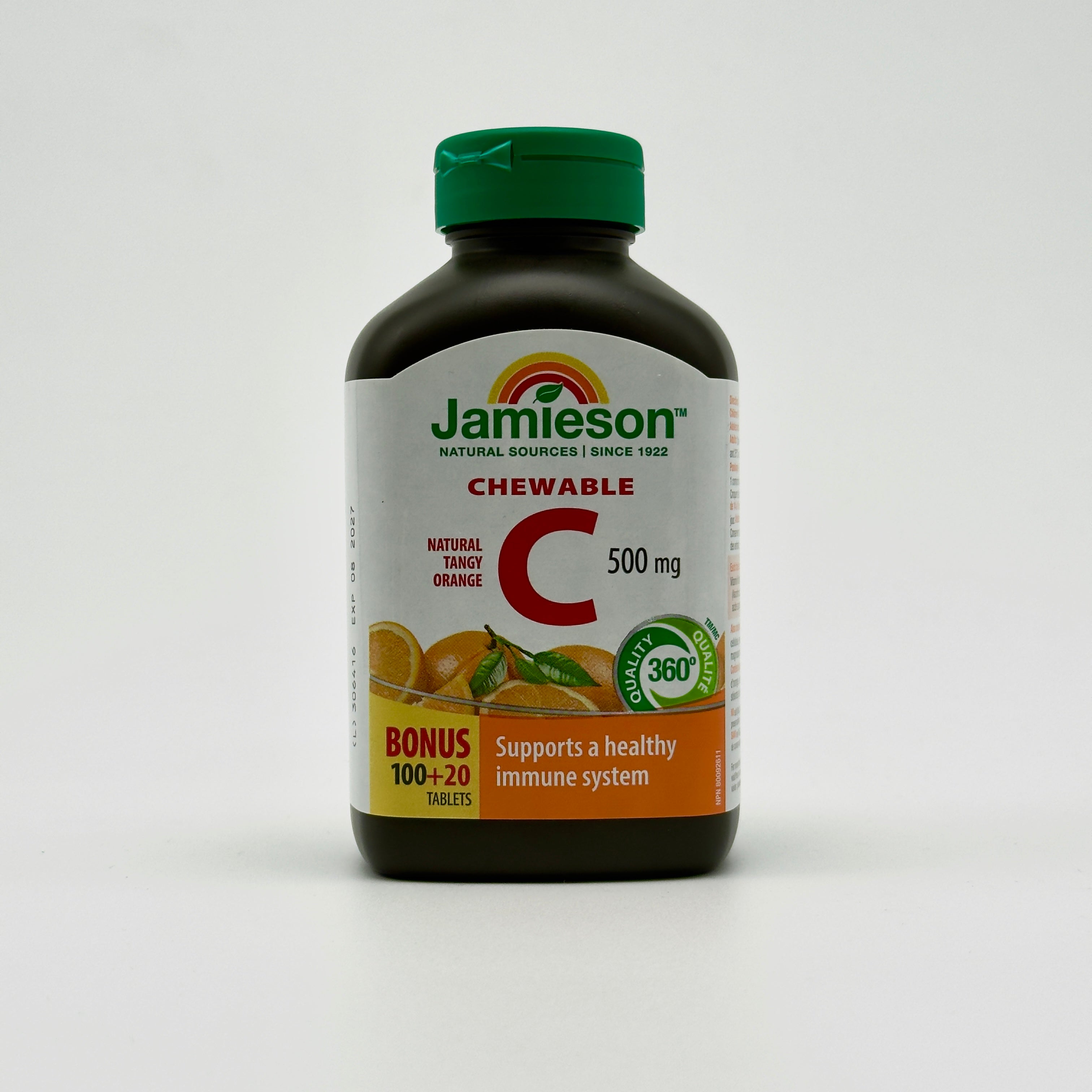 Jamieson Vitamin C Chewable 500mg - 120 Tablets