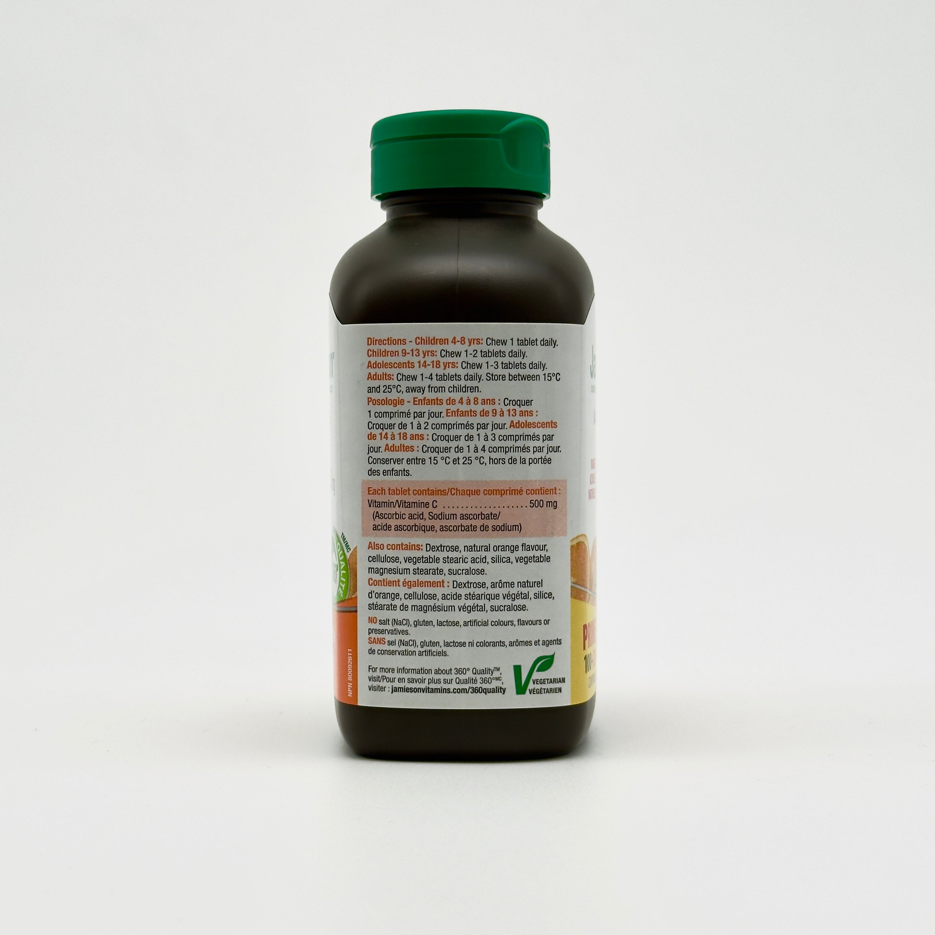 Jamieson Vitamin C Chewable 500mg - 120 Tablets