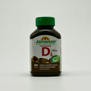 Jamieson Vitamin D3 1,000 IU Chewable – Dark Chocolate Flavour جاميسون فيتامين د3 1000 وحدة دولية قابل للمضغ – نكهة الشوكولاتة الداكنة