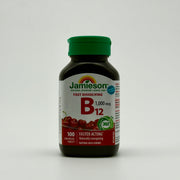 Jamieson Vitamin B12 Fast-Dissolving Tablets – Natural Cherry Flavour  -  جاميسون فيتامين ب12 سريع الذوبان – نكهة الكرز الطبيعية