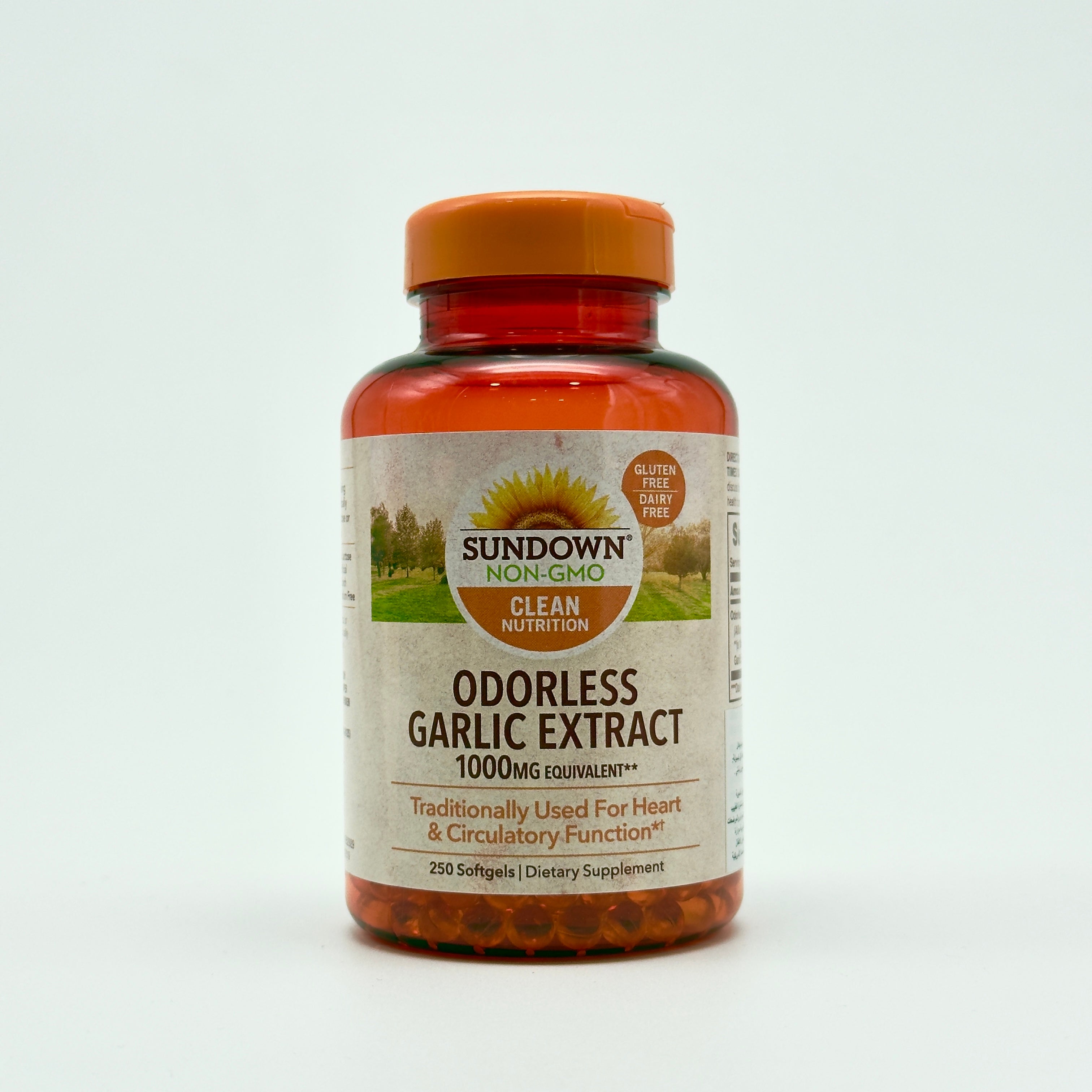 SunDown Odorless Garlic 1000 mg Softgels  - كبسولات ثوم بلا رائحة 1000 ملغ
