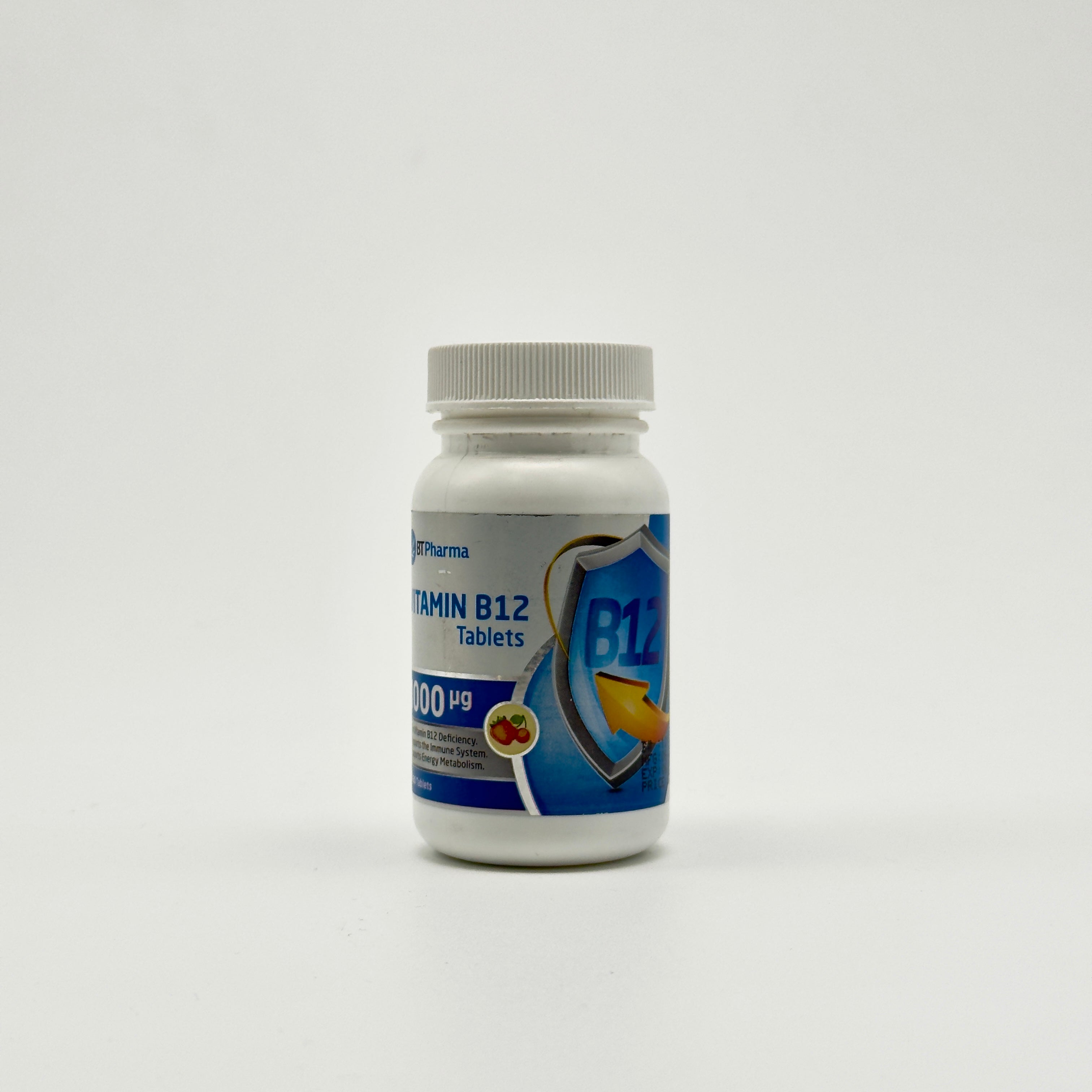 Bt Pharma B12 1000 mcg – 60 Tablets -  بي تي فارما فيتامين ب12 1000 مكغ – 60 قرص