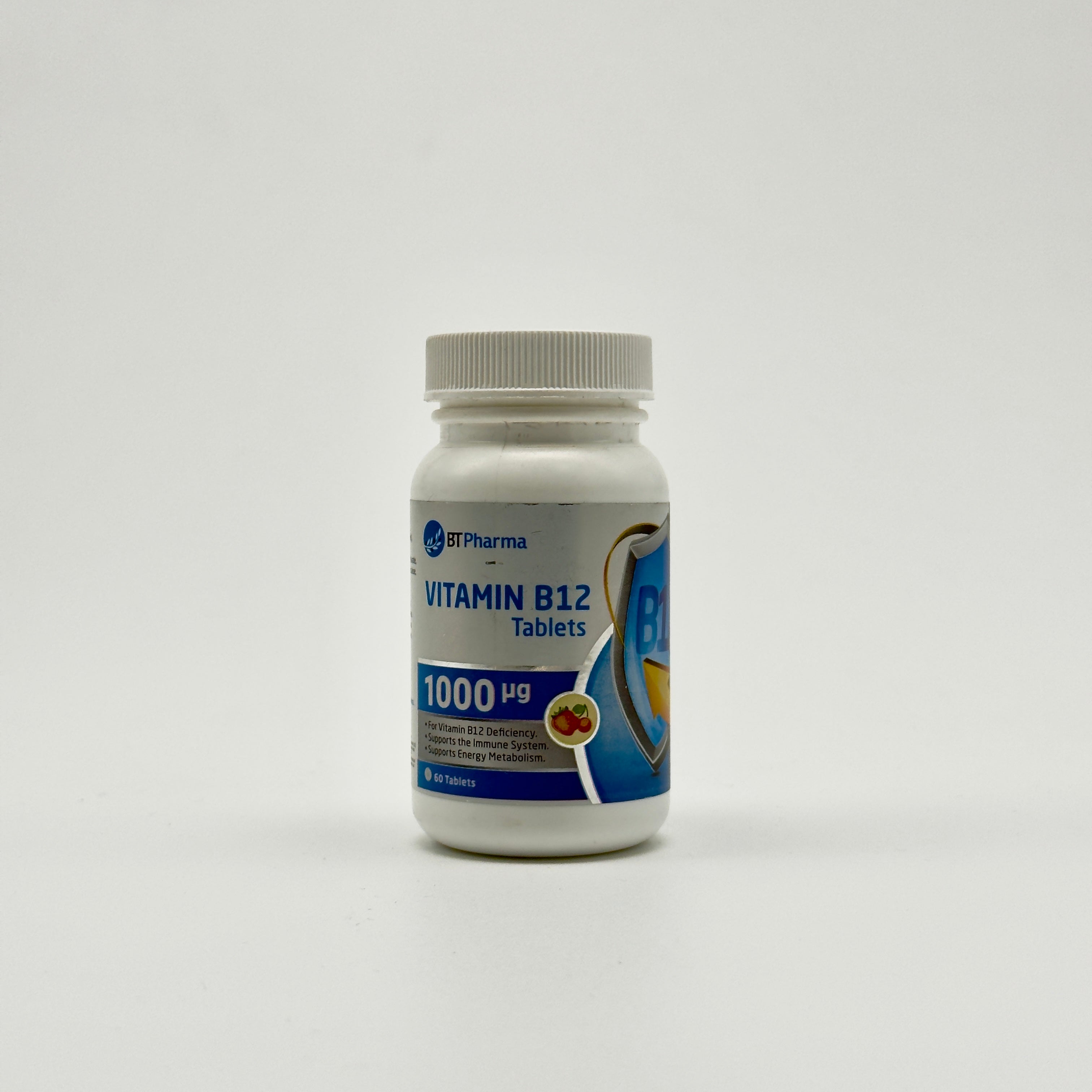 Bt Pharma B12 1000 mcg – 60 Tablets -  بي تي فارما فيتامين ب12 1000 مكغ – 60 قرص