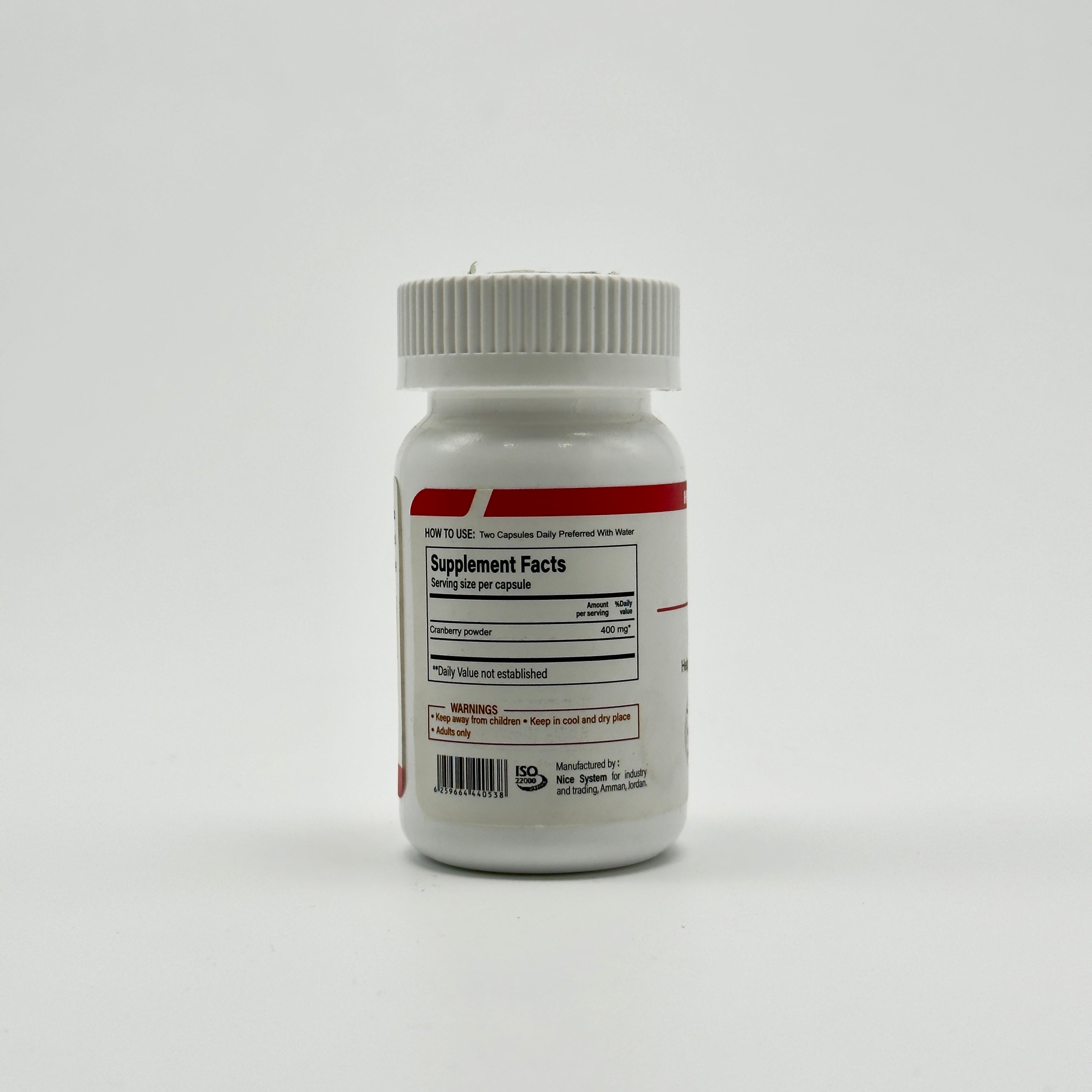 Nice System Cranberry 400 mg - نايس سيستم خلاصة التوت البري 400 ملغ