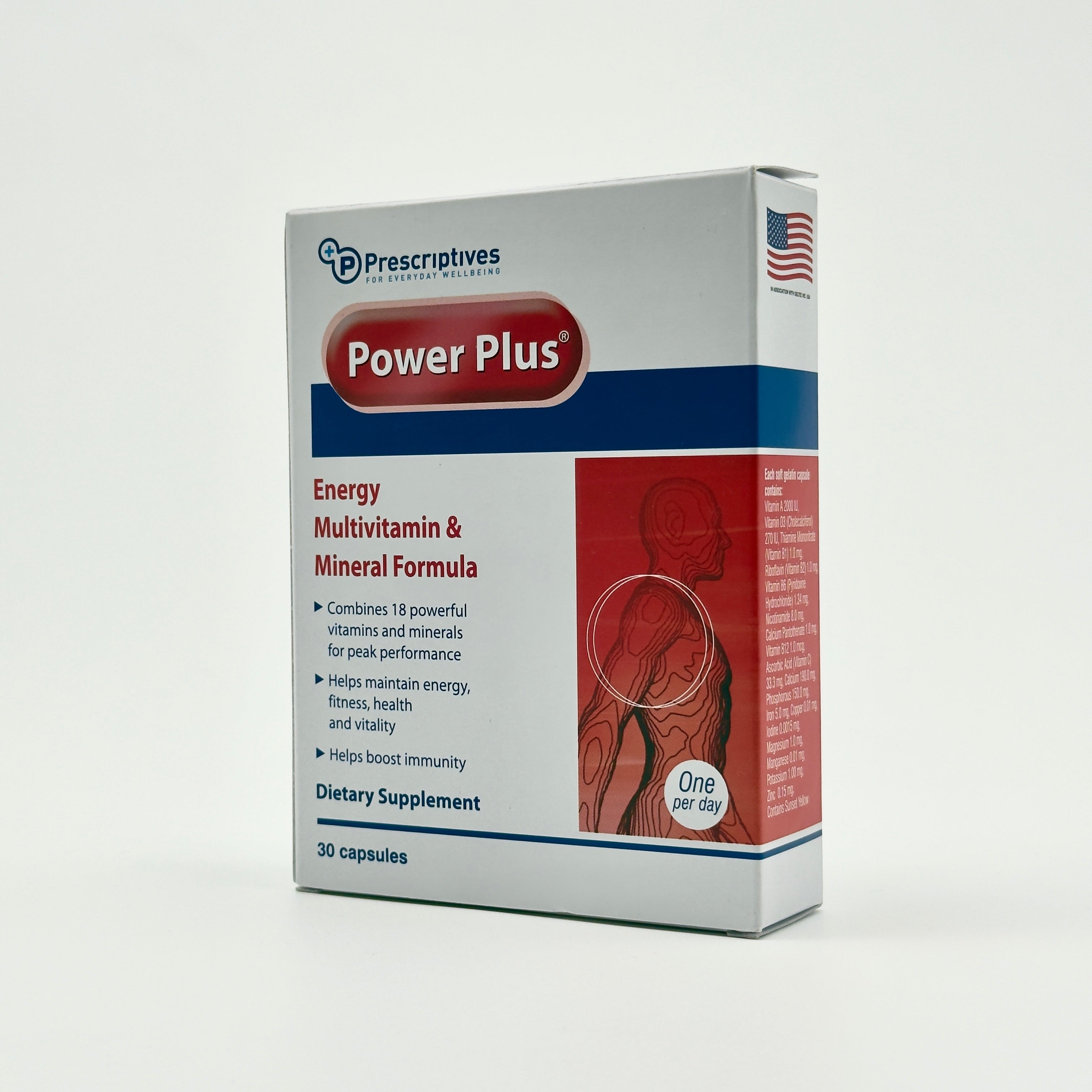 Power Plus Multi Vitamins and Minerals – 30 Capsules  -  باور بلس مالتي فيتامينز ومعادن – 30 كبسولة