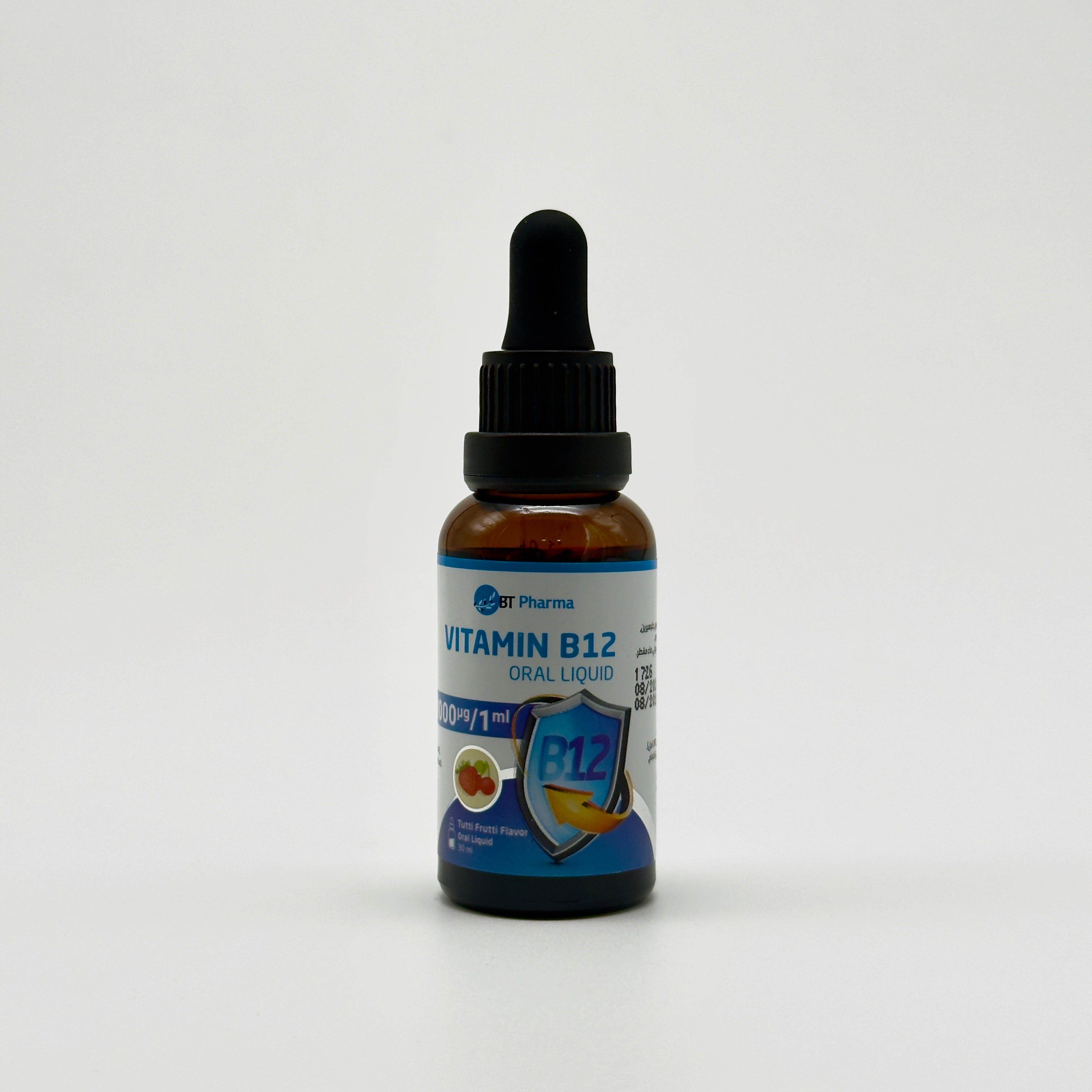Bt Pharma B12 Liquid 1000 mcg/ml – 30 ml -  بي تي فارما فيتامين ب12 سائل للأطفال 1000 مكغ/مل – 30 مل