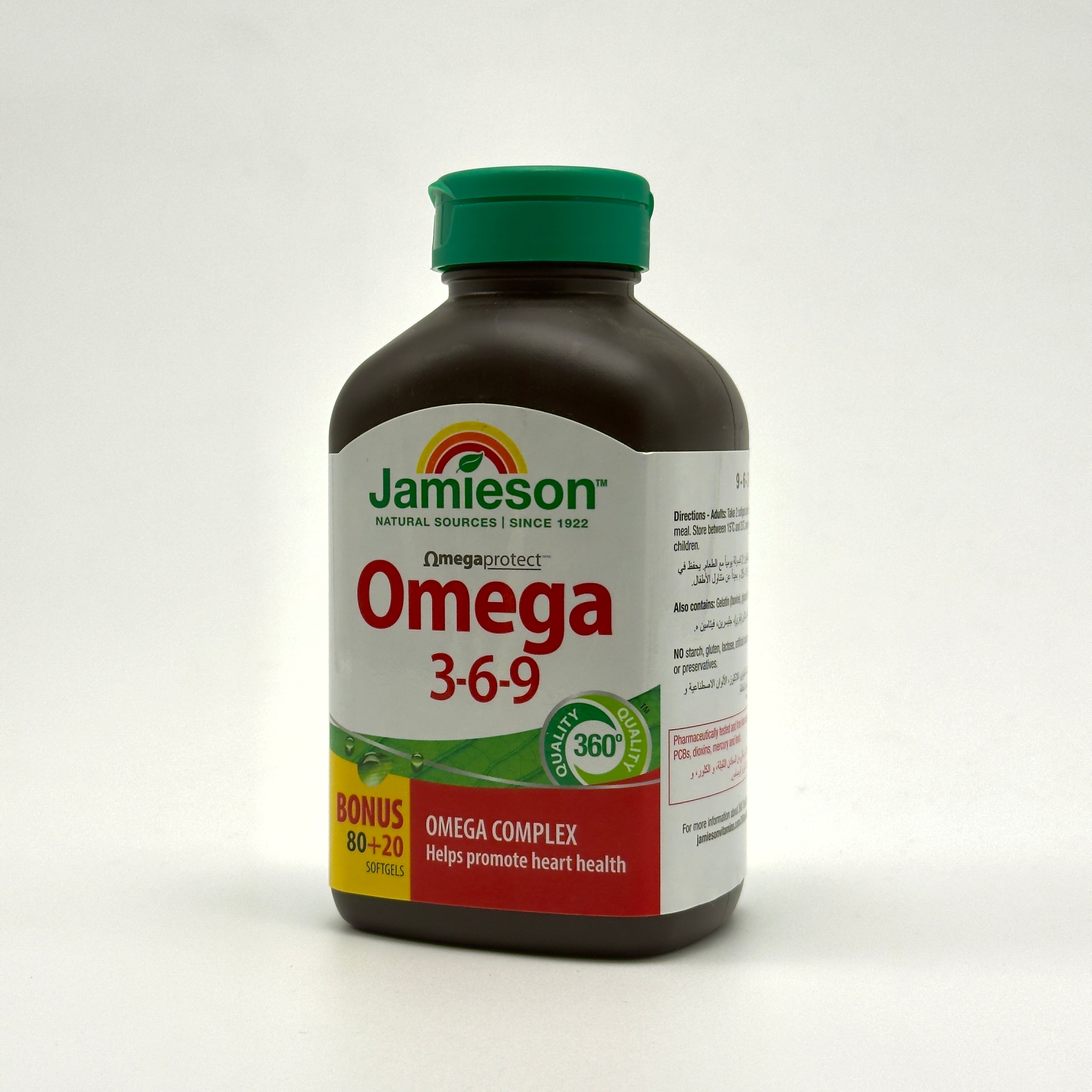 Jamieson Omega 3-6-9 – OmegaProtect – 100 Softgels  - جاميسون أوميغا 3-6-9 – أوميغا بروتكت – 100 كبسولة