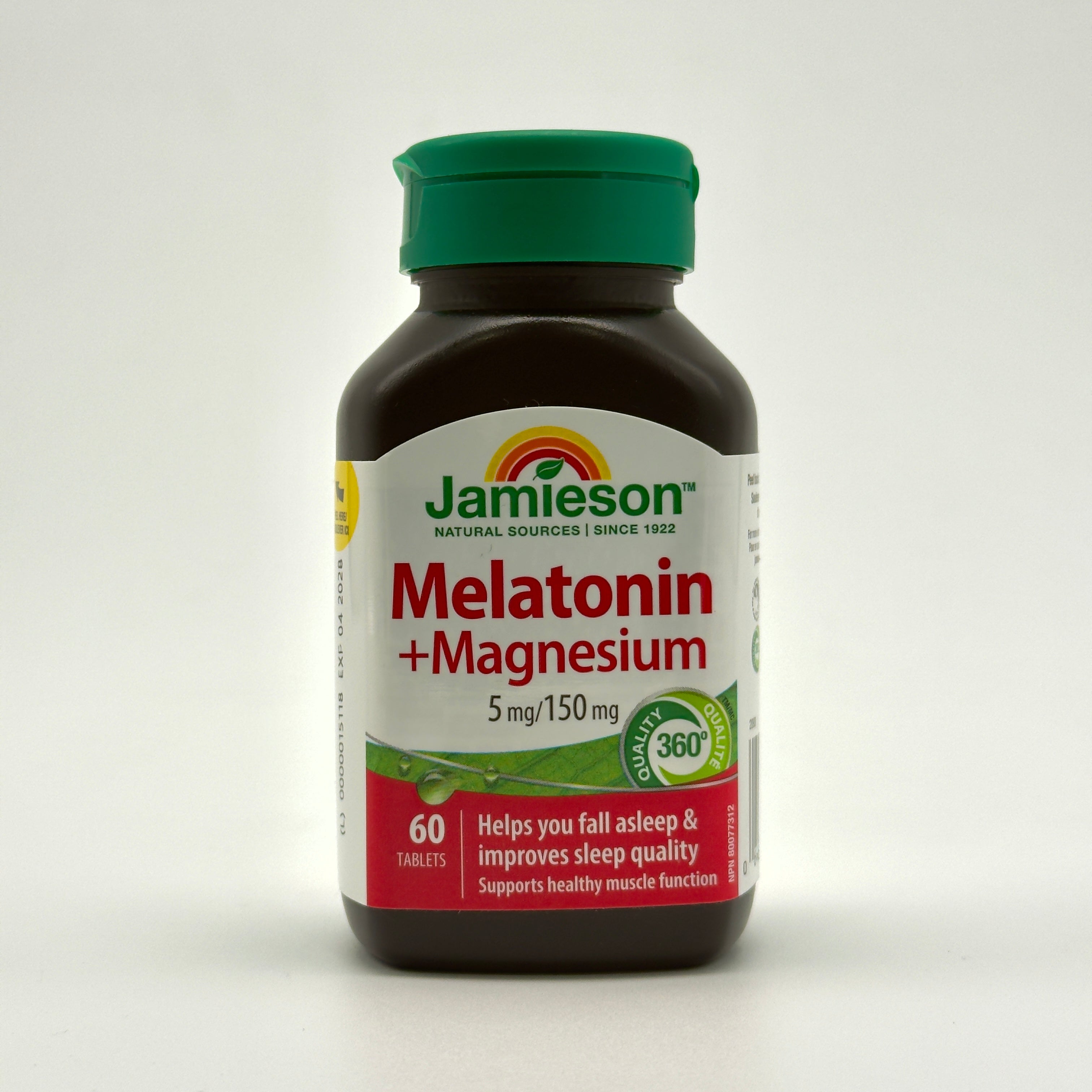Jamieson Melatonin 5 mg with Magnesium 150 mg  - جاميسون ميلاتونين 5 ملغ مع مغنيسيوم 150 ملغ