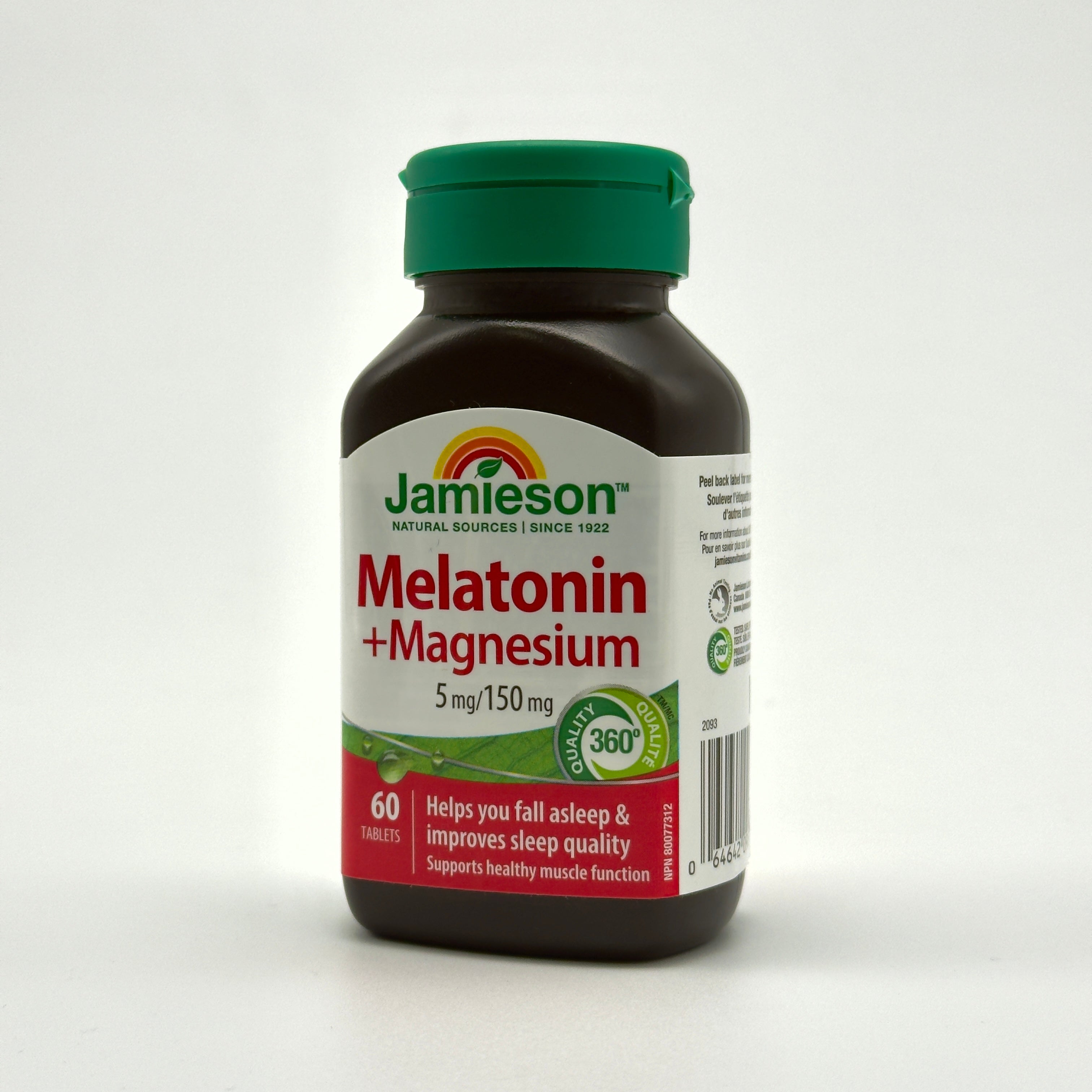 Jamieson Melatonin 5 mg with Magnesium 150 mg  - جاميسون ميلاتونين 5 ملغ مع مغنيسيوم 150 ملغ