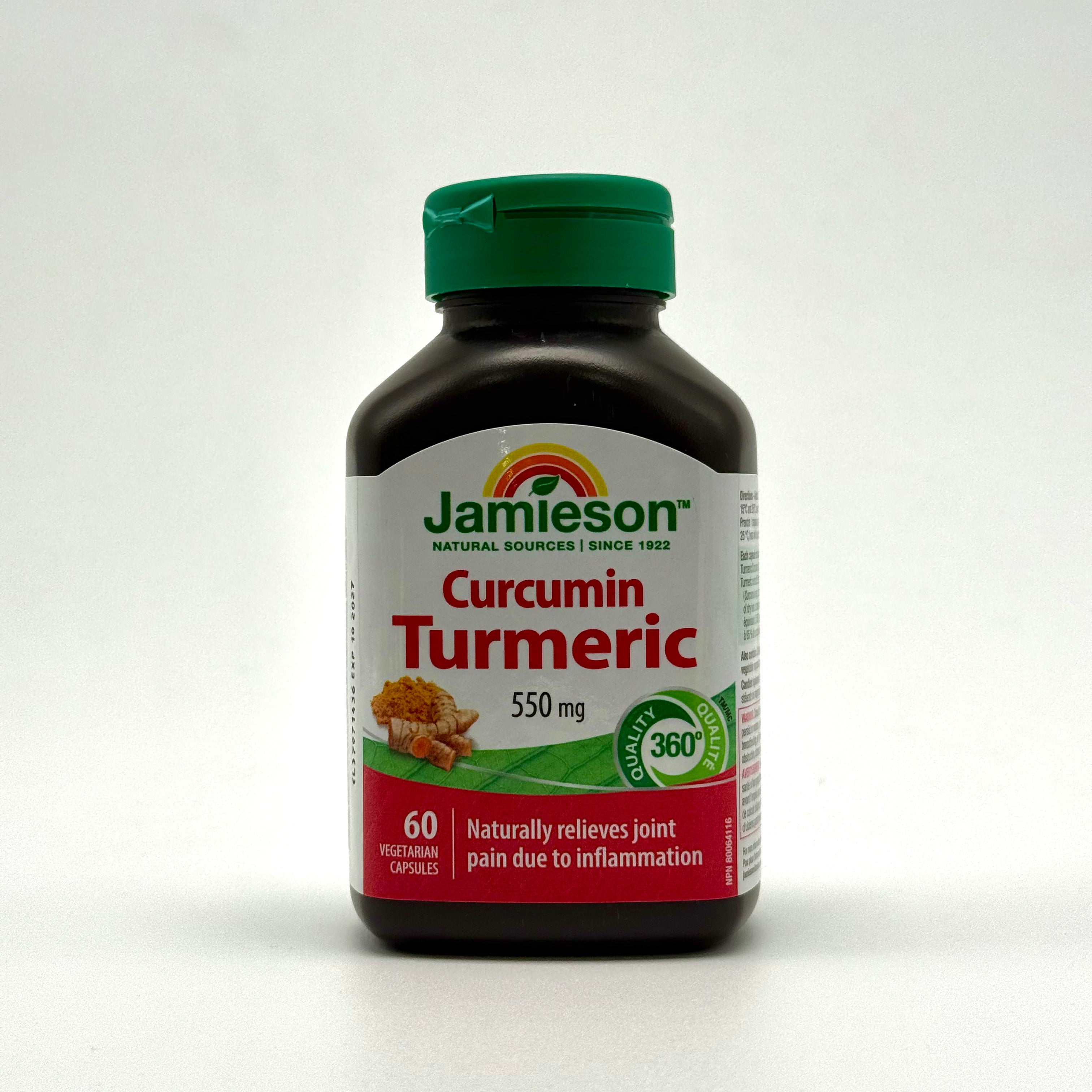 Jamieson Curcumin Turmeric 550 mg  60 caps - جاميسون كركمين كركم 550 ملغ ٦٠ كبسولة
