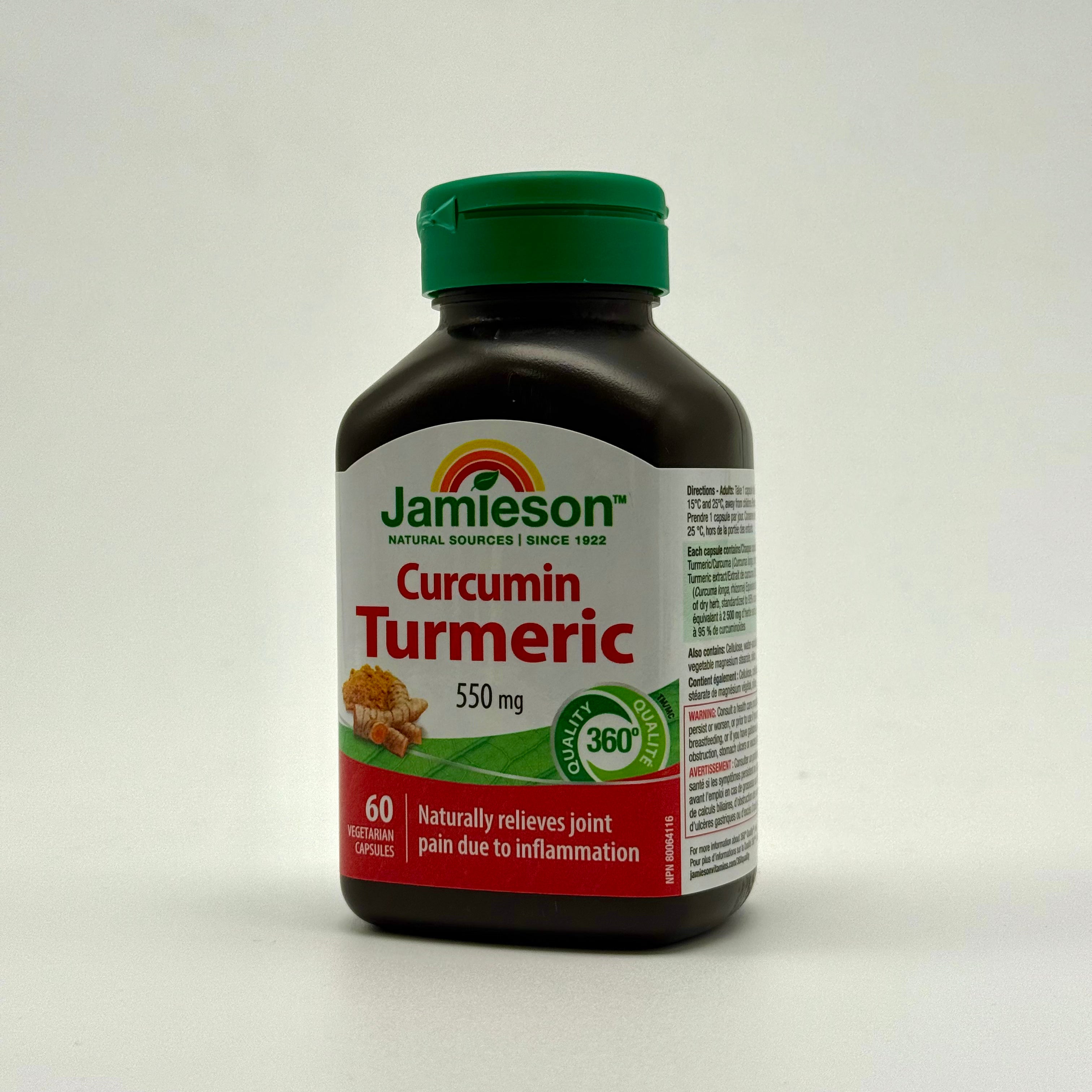 Jamieson Curcumin Turmeric 550 mg  60 caps - جاميسون كركمين كركم 550 ملغ ٦٠ كبسولة