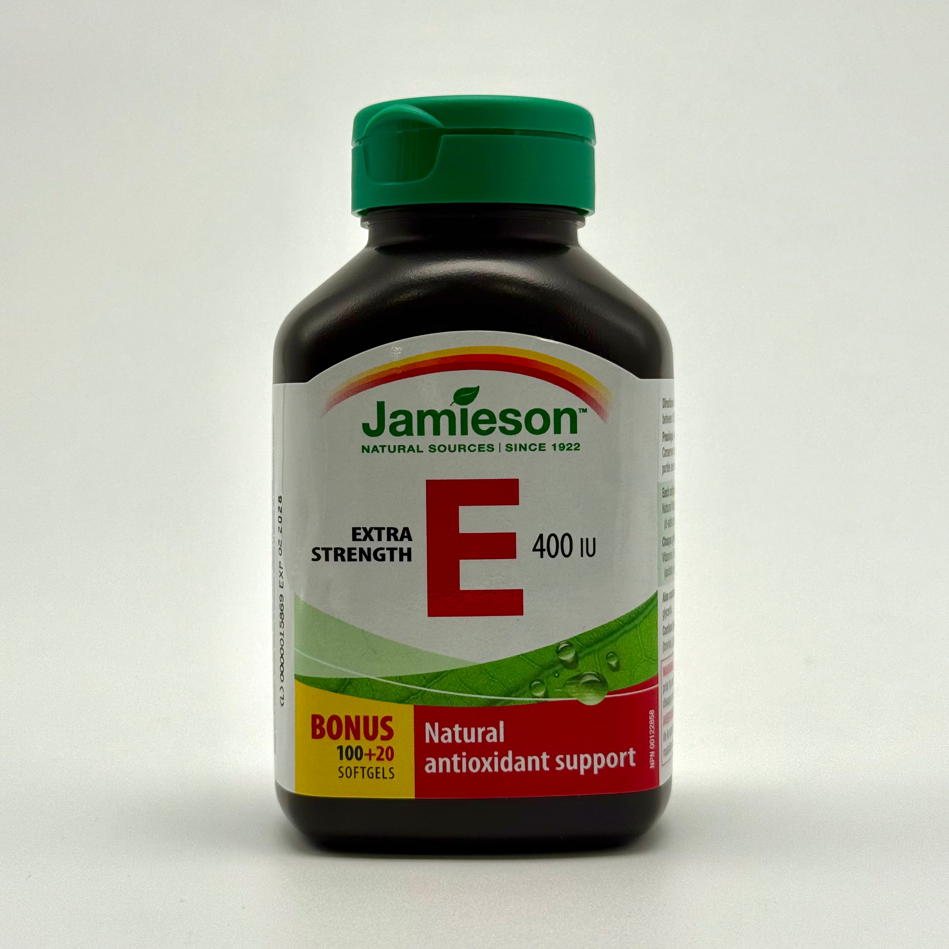 Jamieson Vitamin E 400 IU – 120 Softgels -جاميسون فيتامين إي IU 400 – 120 كبسولة