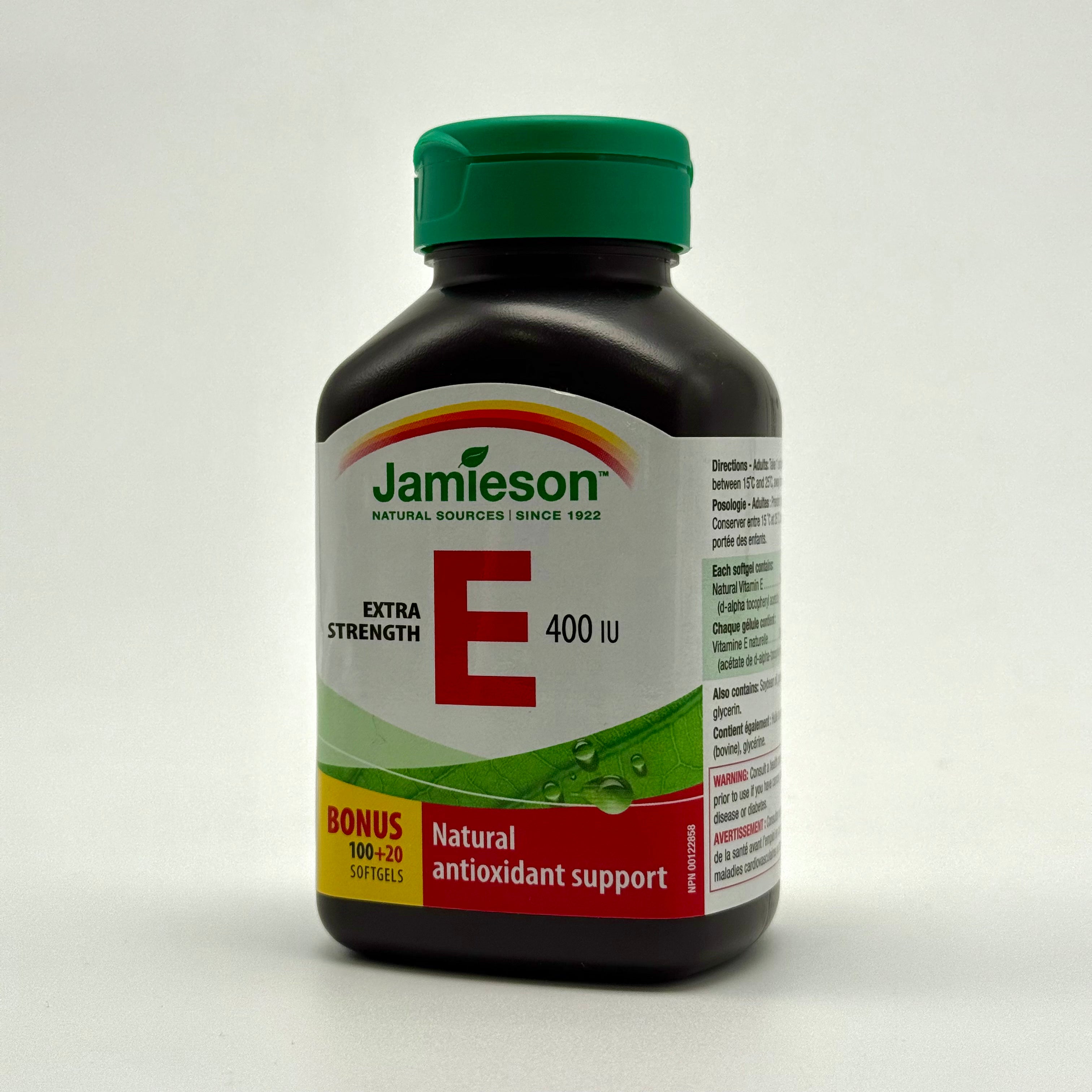 Jamieson Vitamin E 400 IU – 120 Softgels -جاميسون فيتامين إي IU 400 – 120 كبسولة