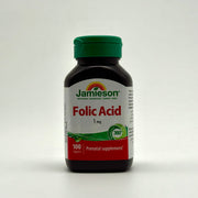 Jamieson Folic Acid 1 mg – 100 Tablets -جاميسون حمض الفوليك 1 ملغ – 100 قرص