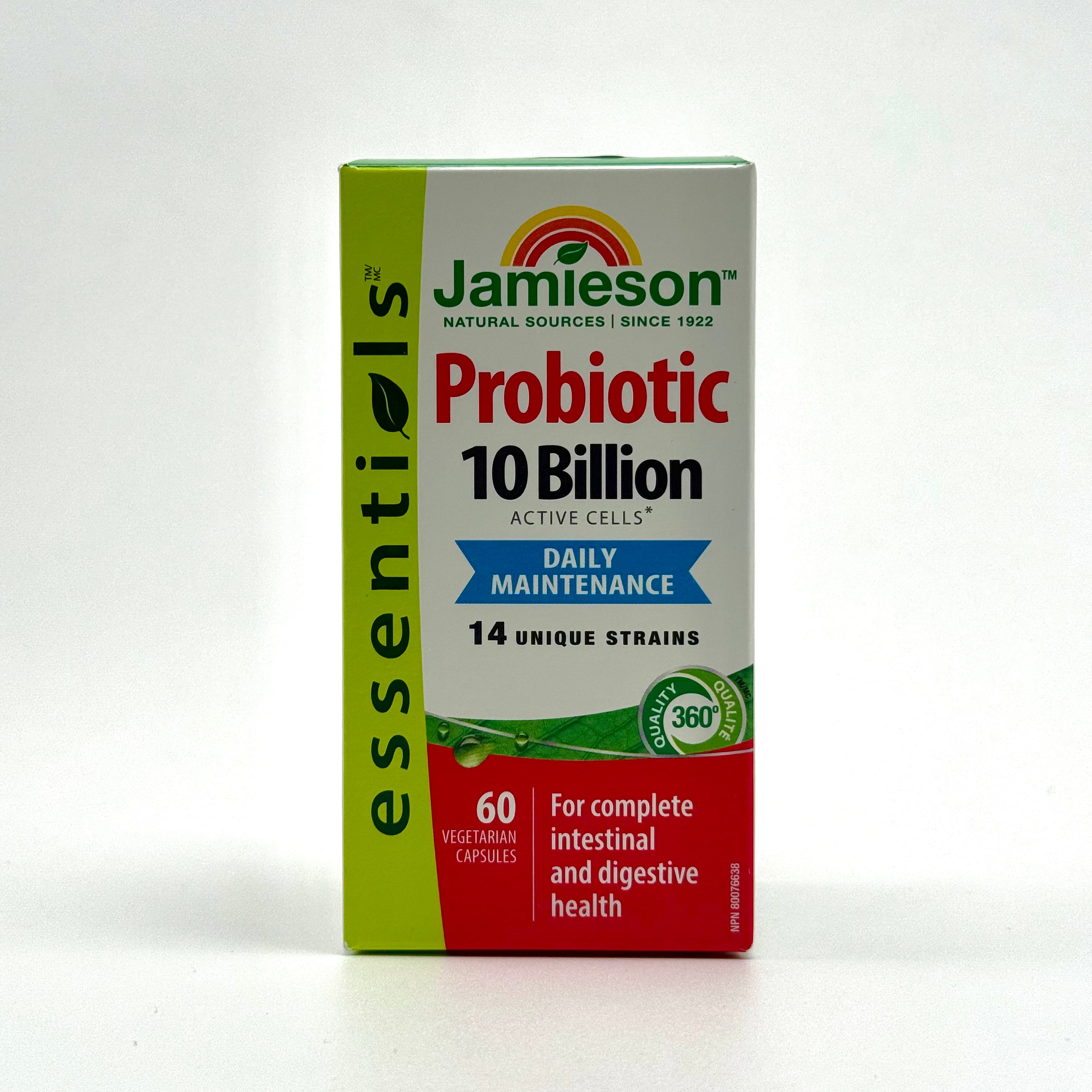 Jamieson Probiotic Daily Maintenance 10 Billion – 60 Vegetarian Capsules -جاميسون بروبيوتيك صيانة يومية 10 مليار – 60 كبسولة نباتية