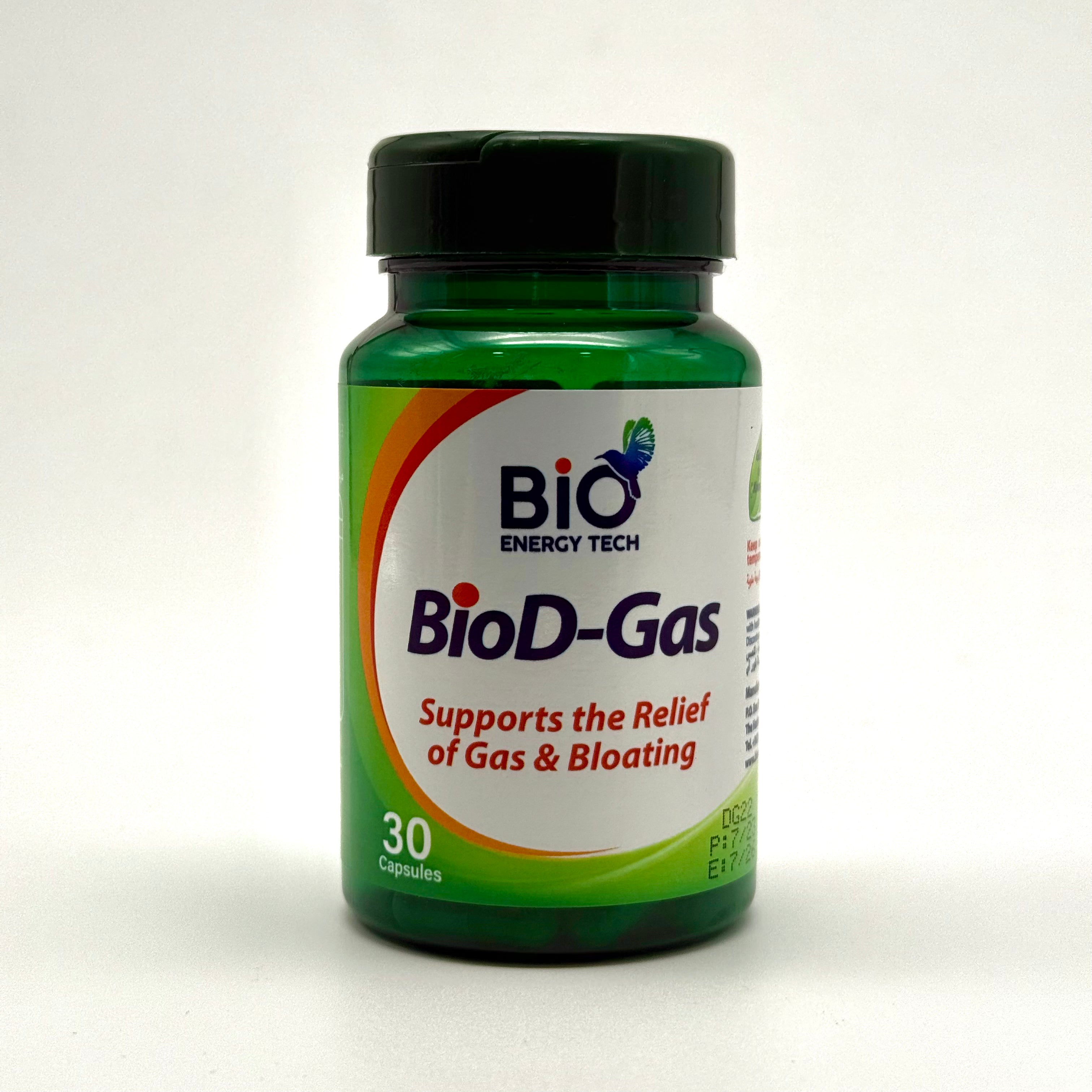 BioEnergyTech BioD-Gas | Cumin, Fennel & Anise | Natural Gas & Bloating Relief – 30 Capsules بايو إنيرجي تك بايو دي-غاز | كمون، شمر، يانسون | تخفيف الغازات والانتفاخ بشكل طبيعي – 30 كبسولة