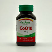 Jamieson CoQ10 120 mg | Heart & Energy Support – 30 Softgels جاميسون كيو10 120 ملغ | دعم القلب والطاقة – 30 كبسولة جيلاتينية