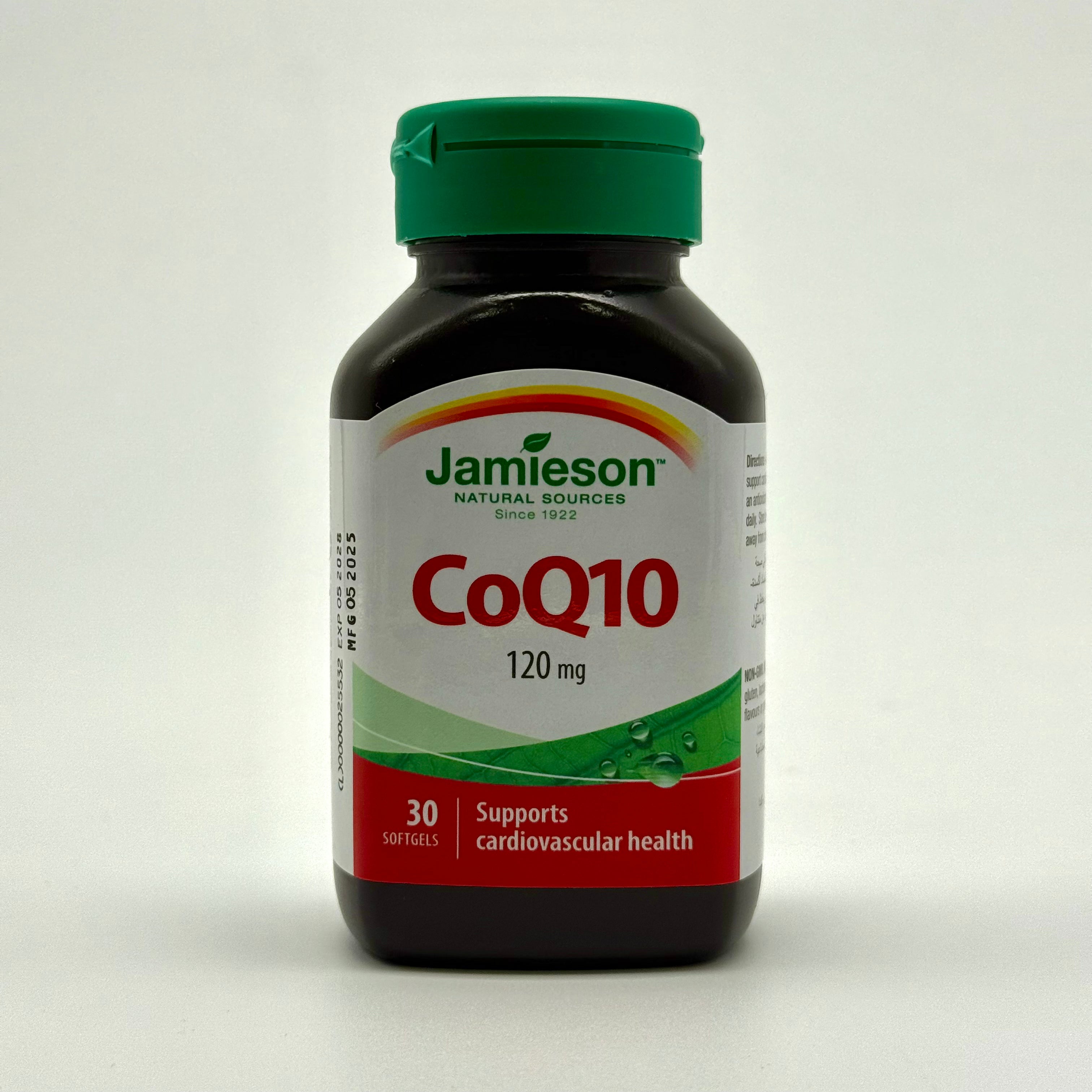 Jamieson CoQ10 120 mg | Heart & Energy Support – 30 Softgels جاميسون كيو10 120 ملغ | دعم القلب والطاقة – 30 كبسولة جيلاتينية