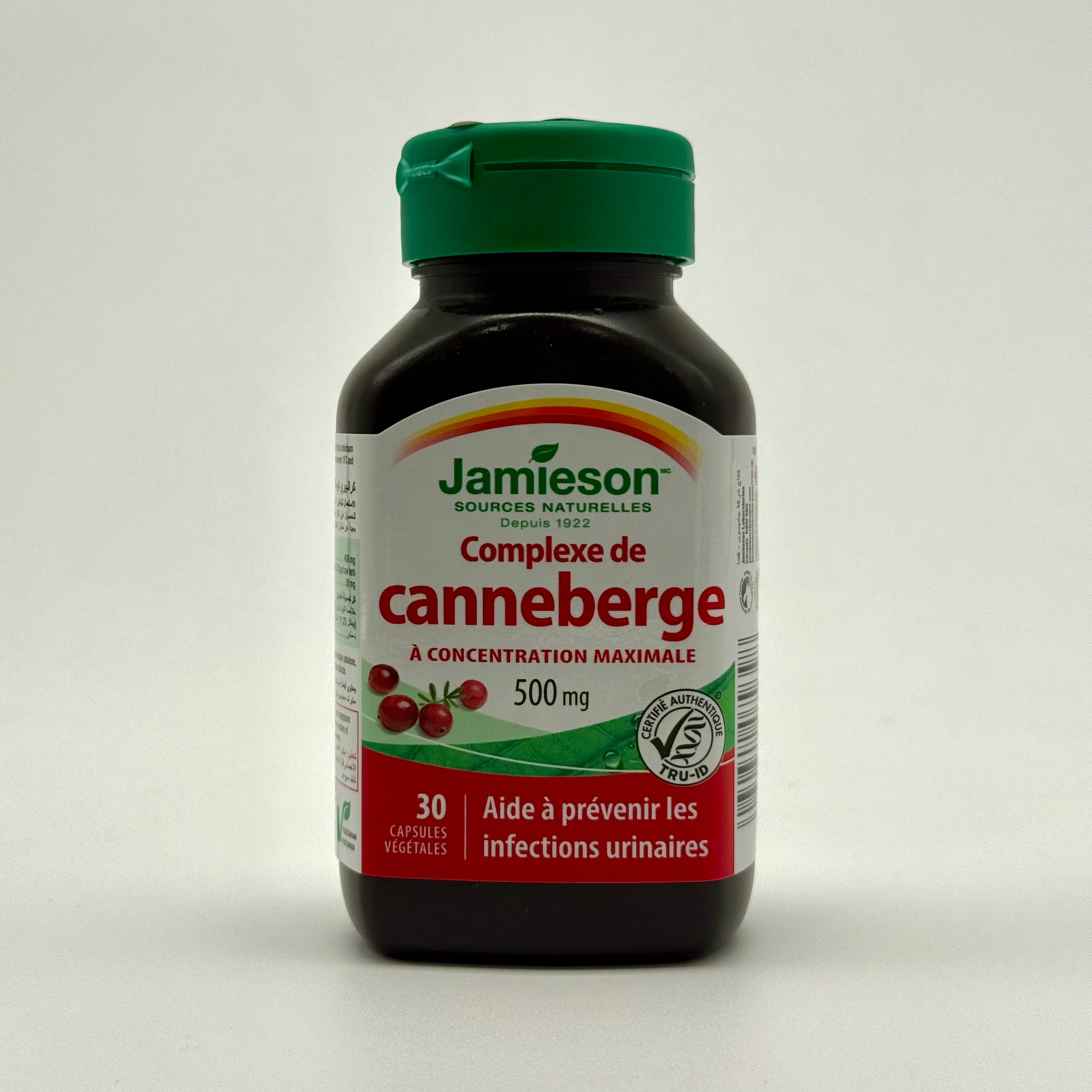 Jamieson Cranberry Complex | Maximum Concentrate with D-Mannose – 30 Vegetarian Capsules جاميسون كرانبيري كومبلكس | تركيز عالي مع دي-مانوز – 30 كبسولة نباتية